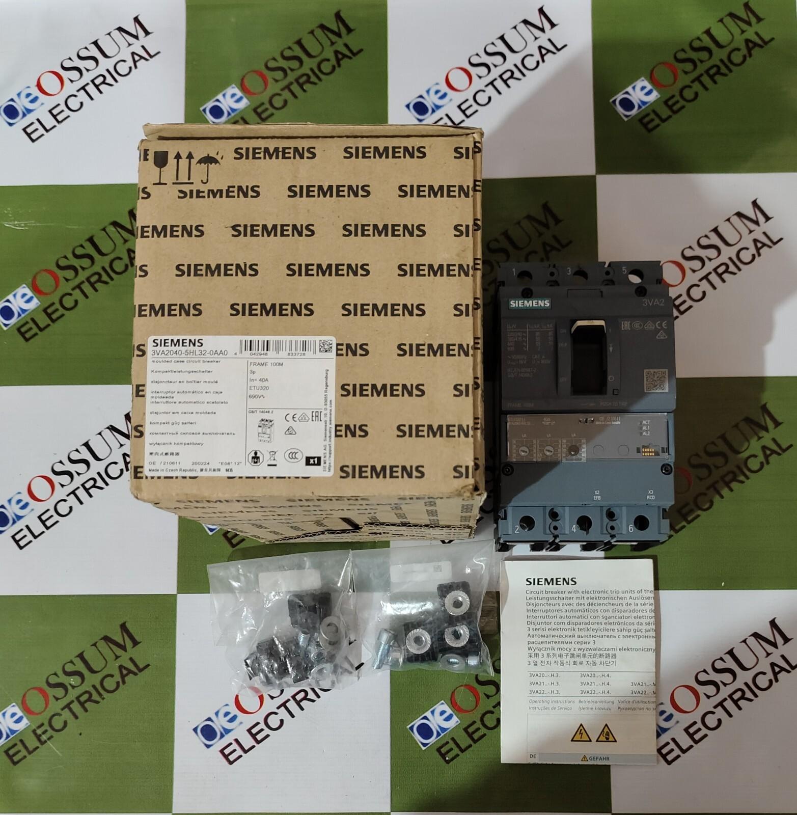 BRKR 3VA20 3P 40A 55KA ETU3-LI NUT