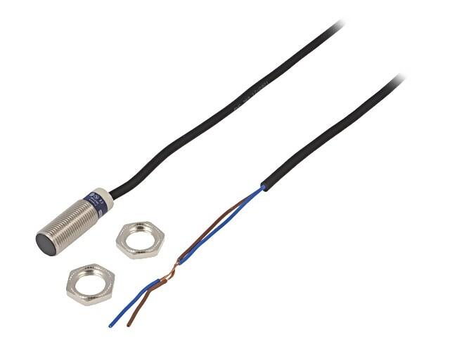 Inductive proximity sensors XS, inductive sensor XS6 M12, L37mm, brass, Sn4mm, 12...24 VDC, cable 2 m