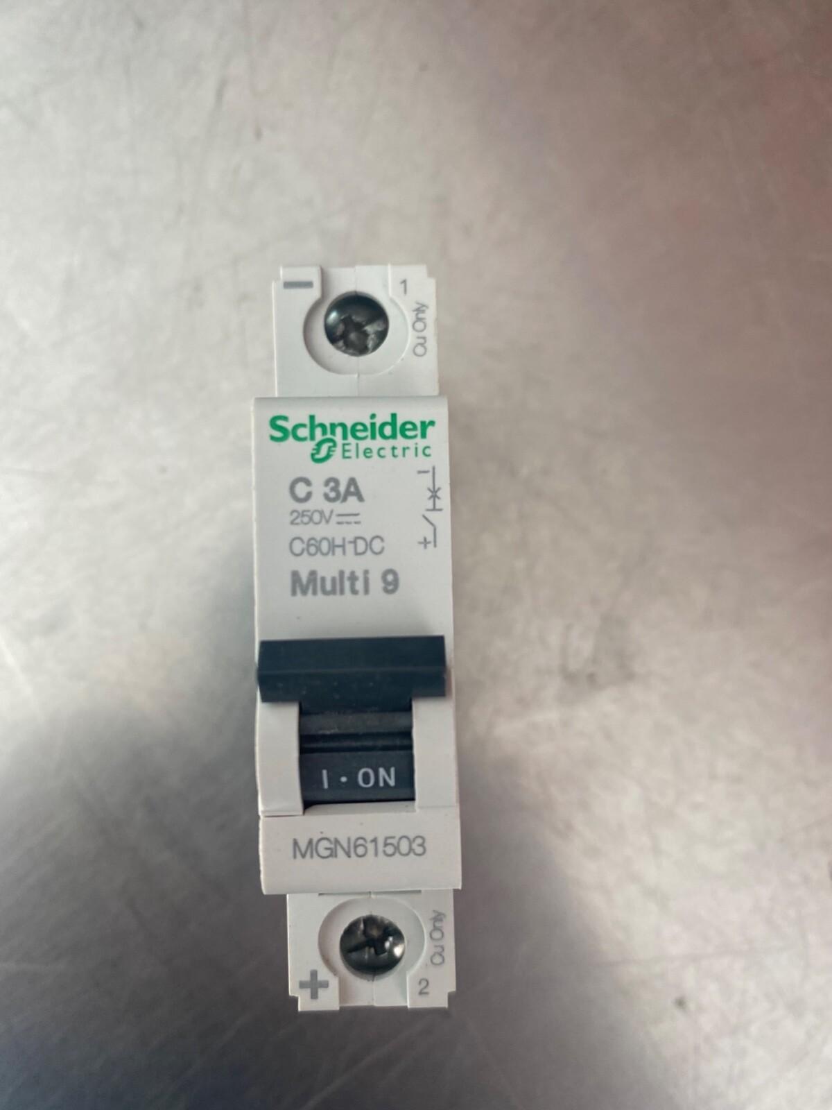Miniature circuit breaker (MCB), Multi9 C60H-DC, 1P, 3A, C curve, 5kA (UL 1077), 6kA (IEC/EN 60947-2)