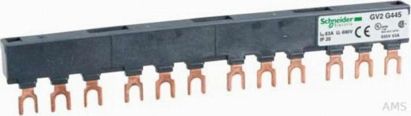Linergy FT, Comb busbar, 63A, 4 tap-offs, 45mm pitch