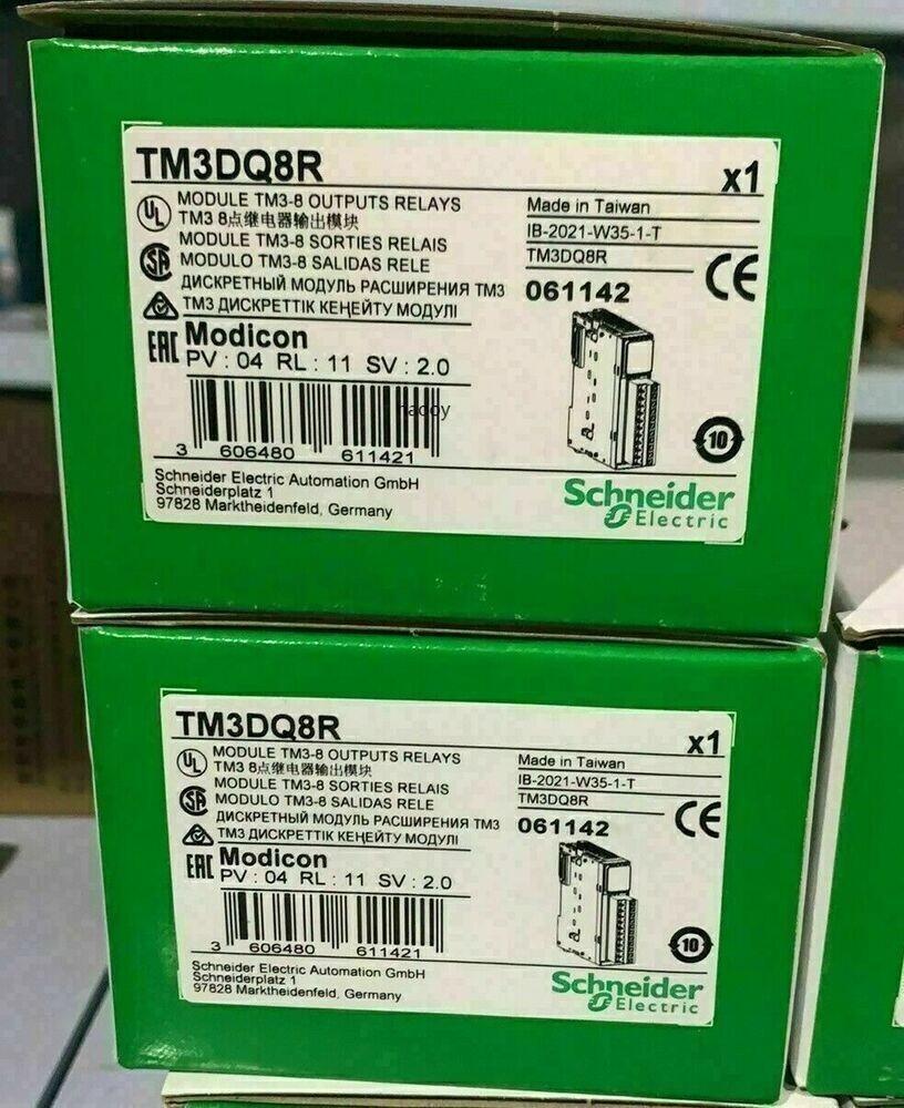discrete output module, Modicon TM3, 8 relay outputs, screw, 24V DC