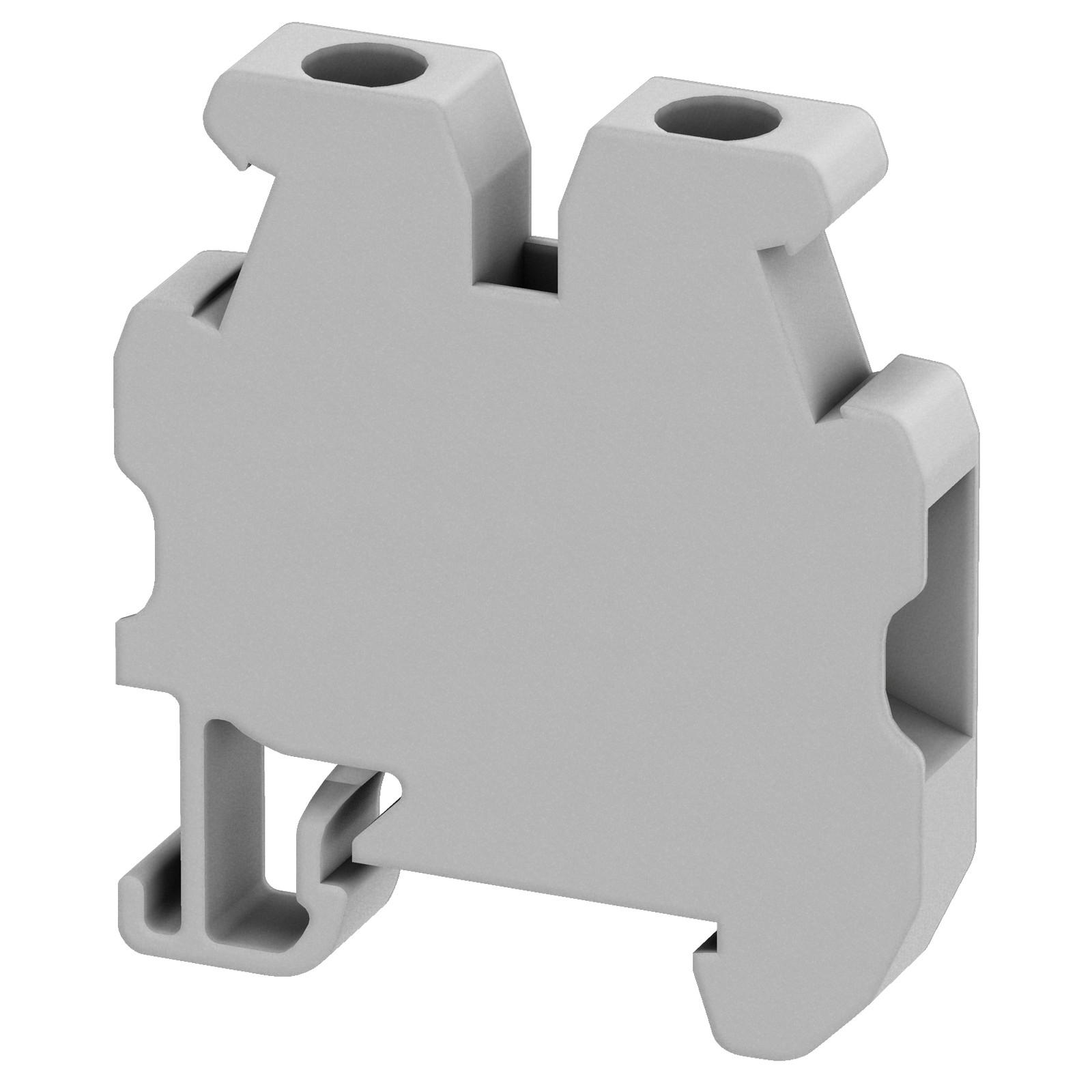 SCREW TERMINAL, MINI, FOR 15MM DIN RAIL, PROTECTIVE EARTH, 2PTS, 4MMÂ²