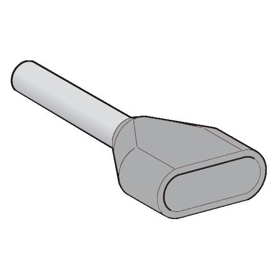 Cable end, Linergy TR cable ends, twin conductor, grey, 2.5mm², for insulated cable, medium size, 5 sets of 50