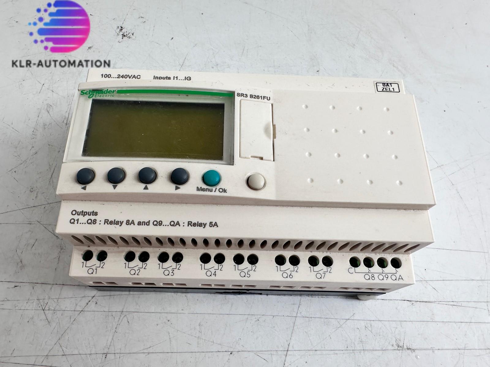 modular smart relay, Zelio Logic SR2 SR3, 26 IO, 100 to 240V AC, clock, display