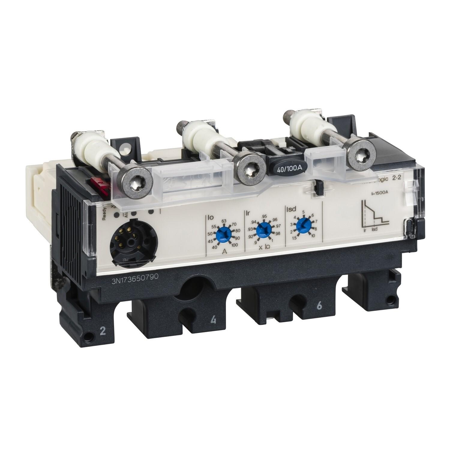 trip unit MicroLogic 2.2 for ComPact NSX 160/250 circuit breakers, electronic, rating 160A, 3 poles 3d