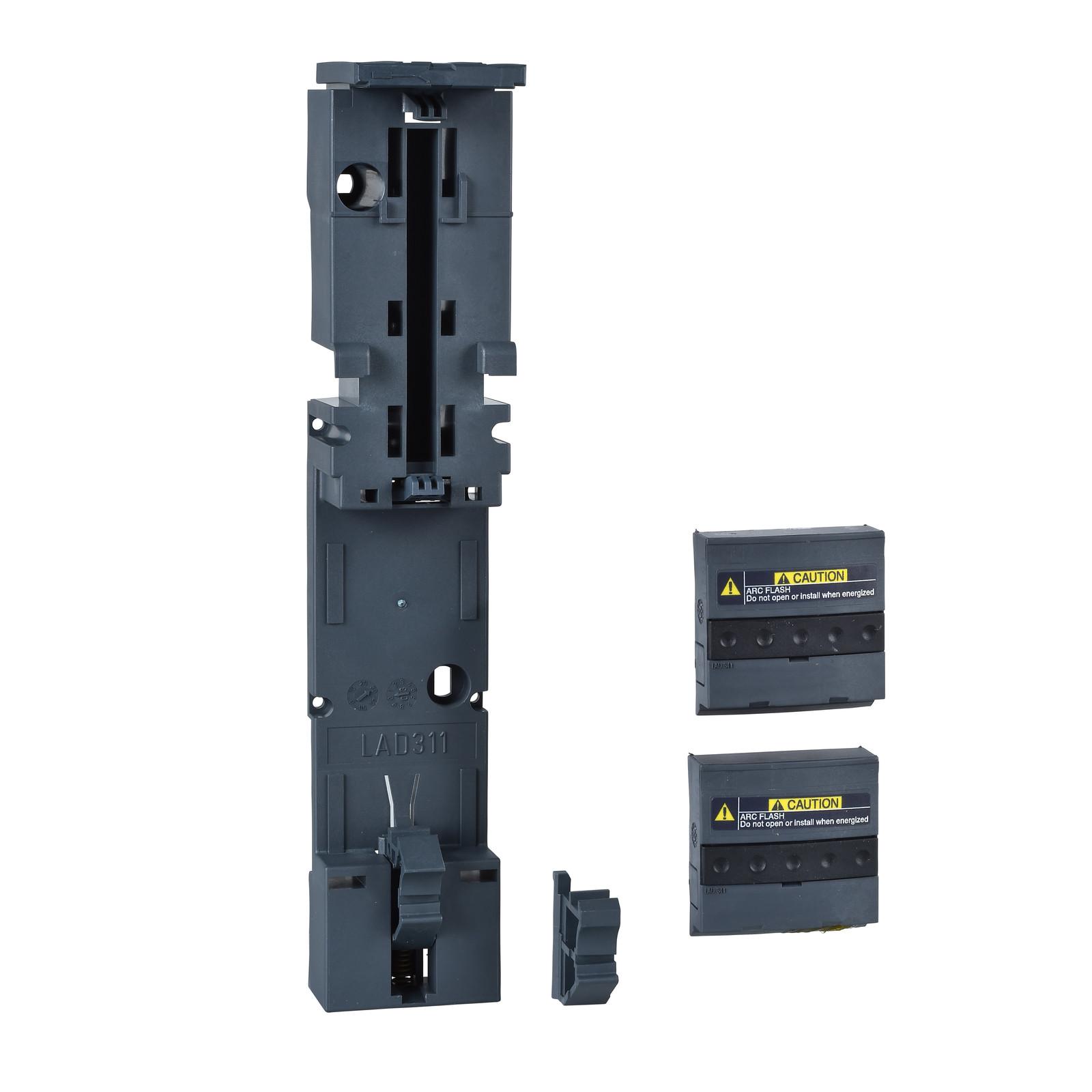 Power connection kit,TeSys Deca Fram 2,composed by 1 LAD311 and 2 LAD341,for GV2ME**3