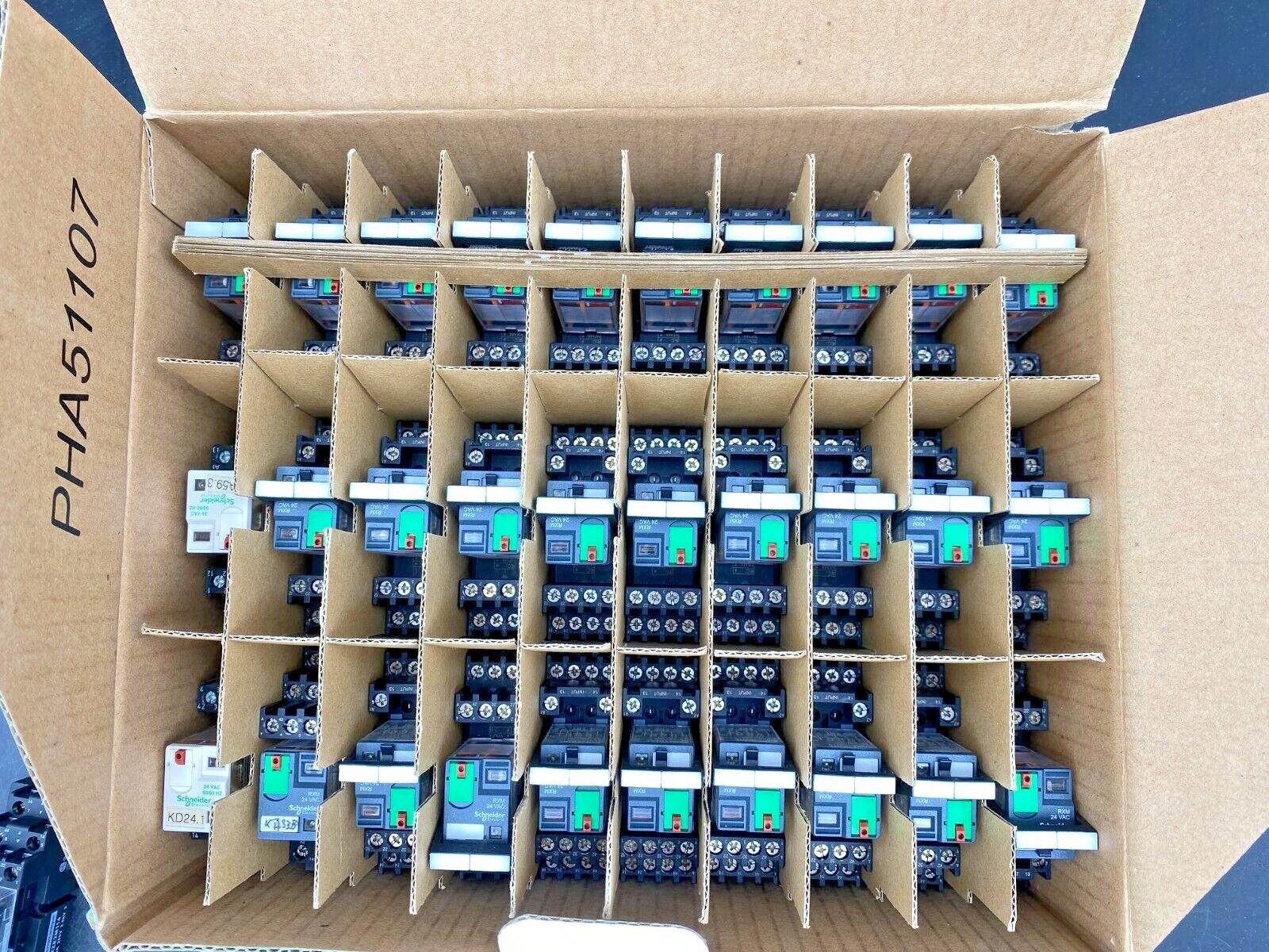 miniature plug in relay pre assembled, Harmony Electromechanical Relays, 6A, 4CO, with LED, lockable test but to n, mixed terminals socket, 24V AC