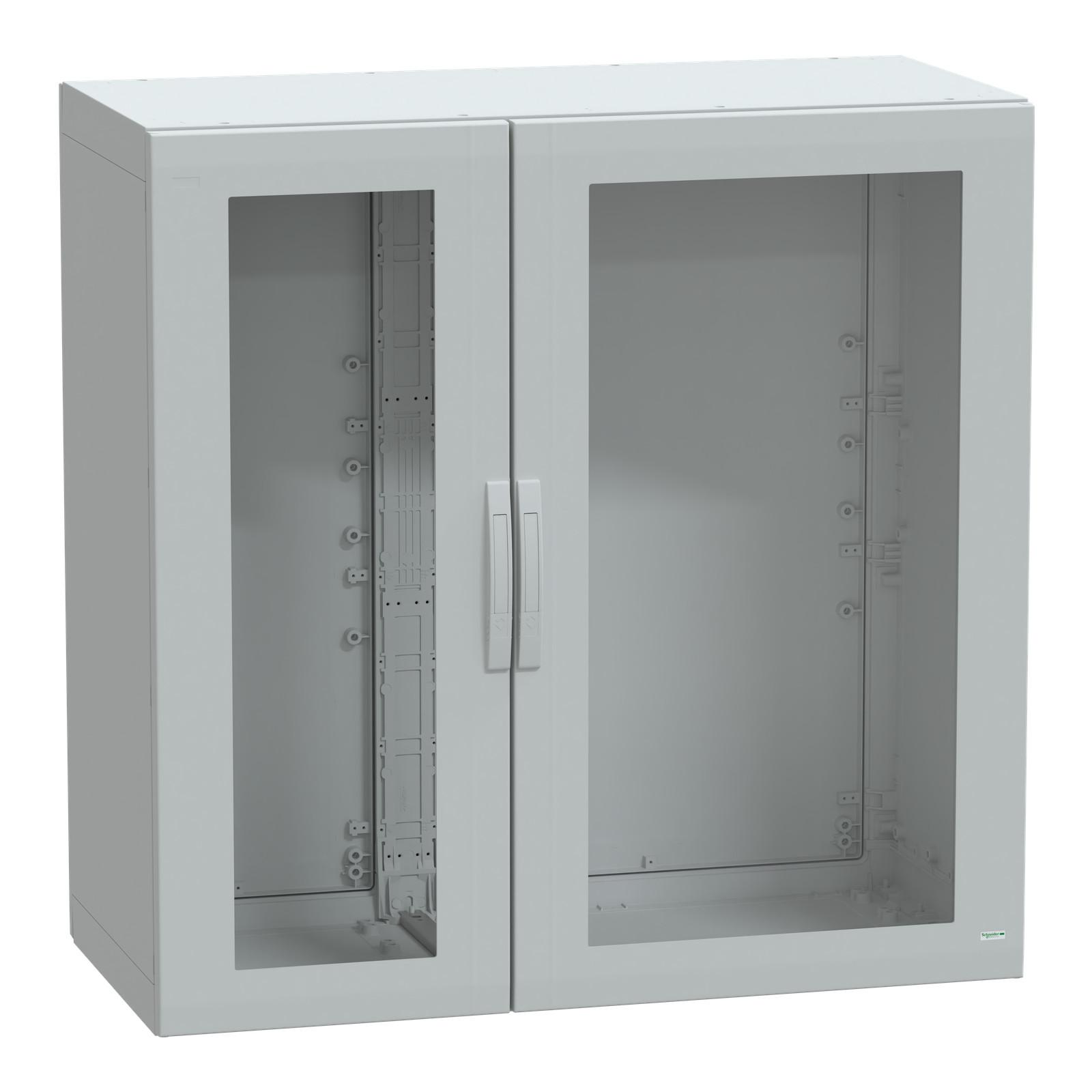 Floor standing polyester enclosure, Thalassa PLA, glazed door, completely sealed, 1250x1250x620mm, IP65, IK08