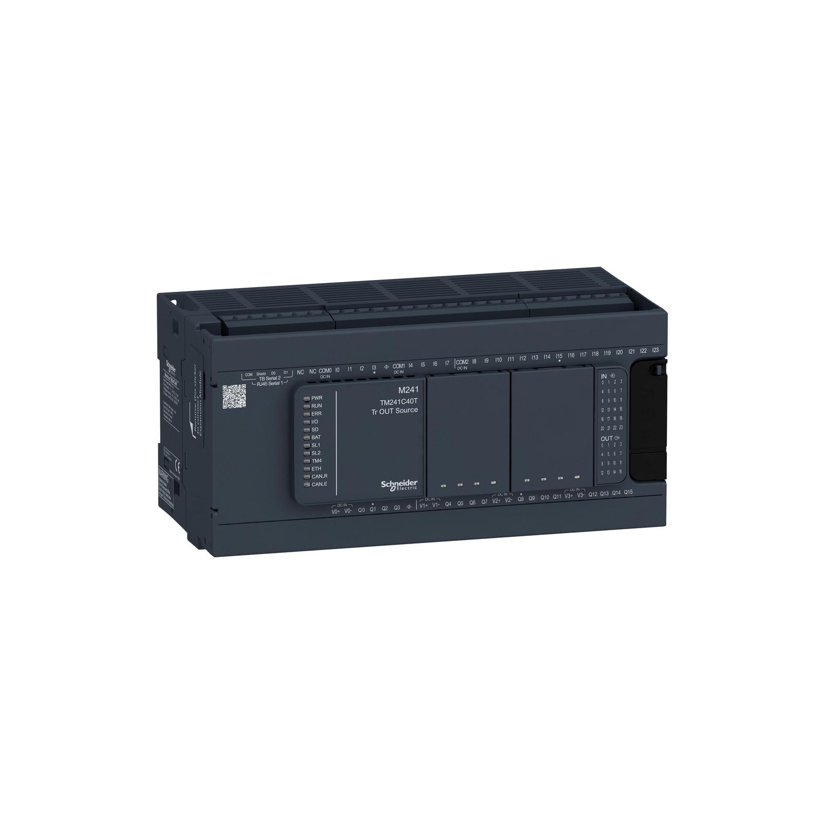logic controller, Modicon M241, 40 IO, transistor, PNP