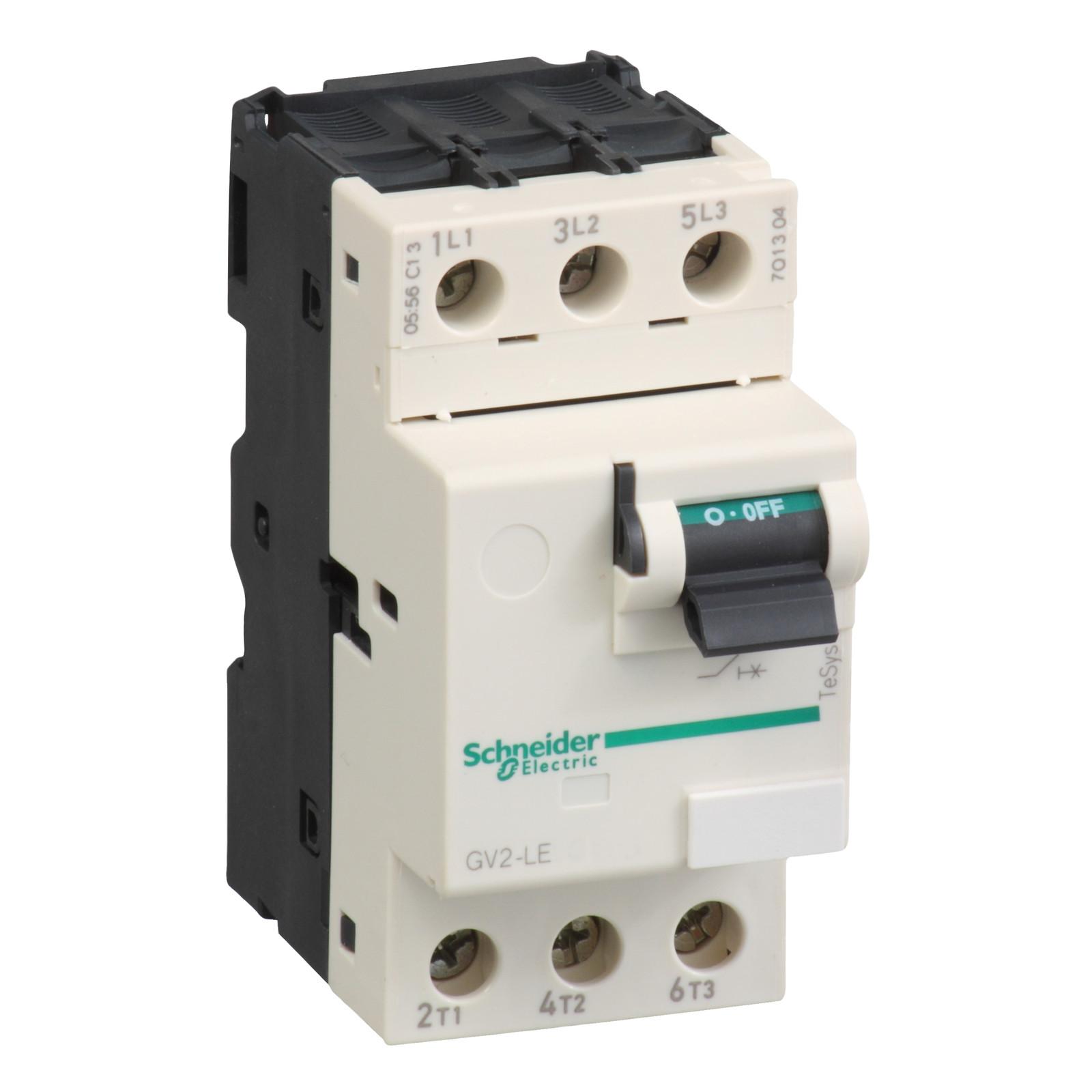 TeSys GV2 Manual Starter and Protector, magnetic circuit protector, toggle switch, 1.6 A, screw clamp terminals