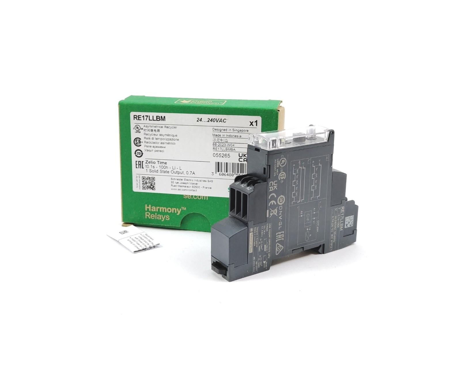 single function relay, Harmony Timer Relays, 0.7A, 1s..100h, asymmetrical flashing, solid state output, 24 to 240V AC