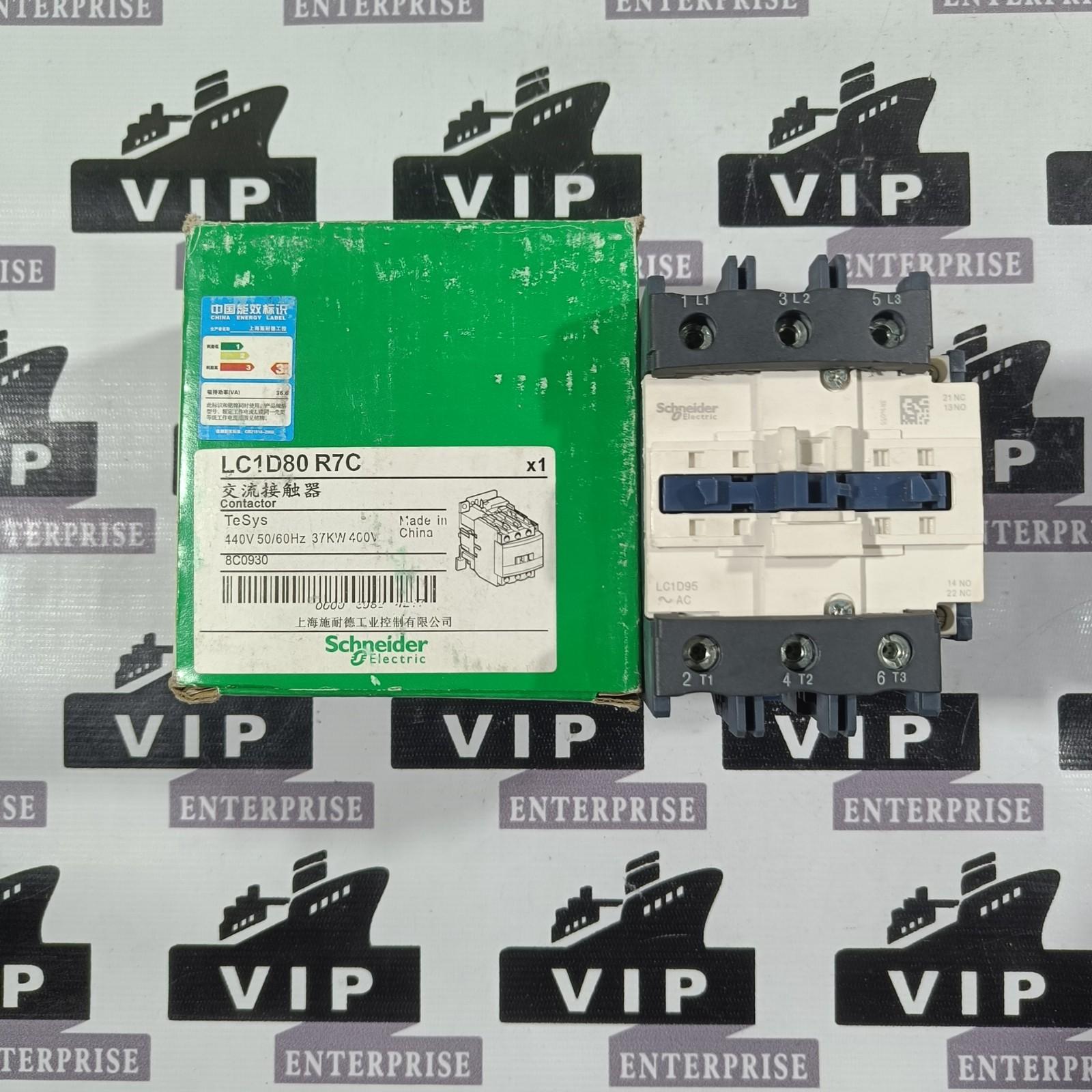 IEC contactor, TeSys Deca, nonreversing, 80A, 60HP at 480VAC, up to 100kA SCCR, 3 phase, 3 NO, 440VAC 50/60Hz coil, open