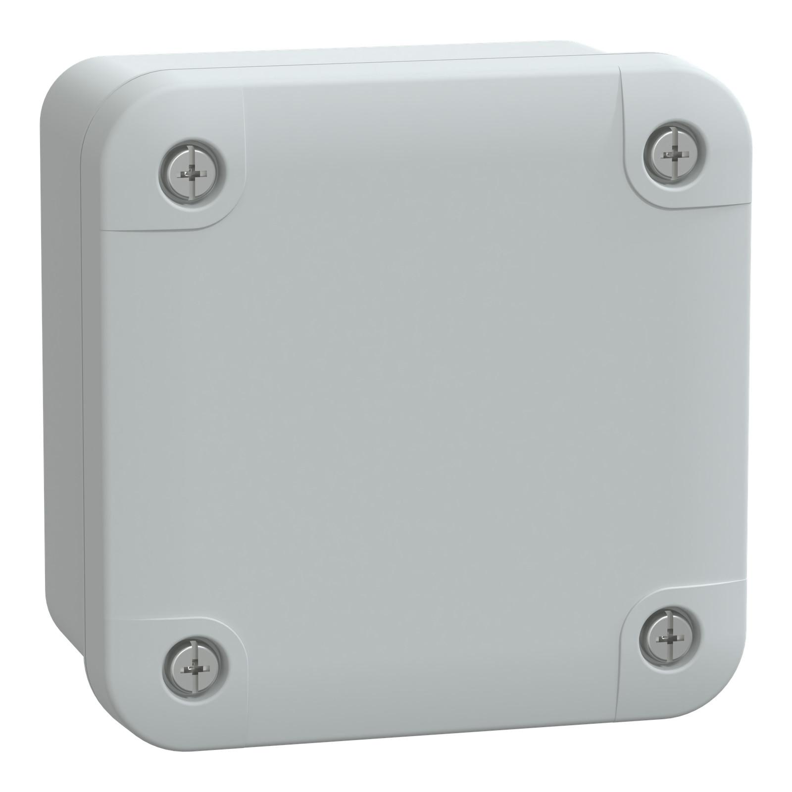 PC box IP66 IK08 RAL7035 Int.H80W80D65 Ext.H89W89D51 opaque PC cover H10