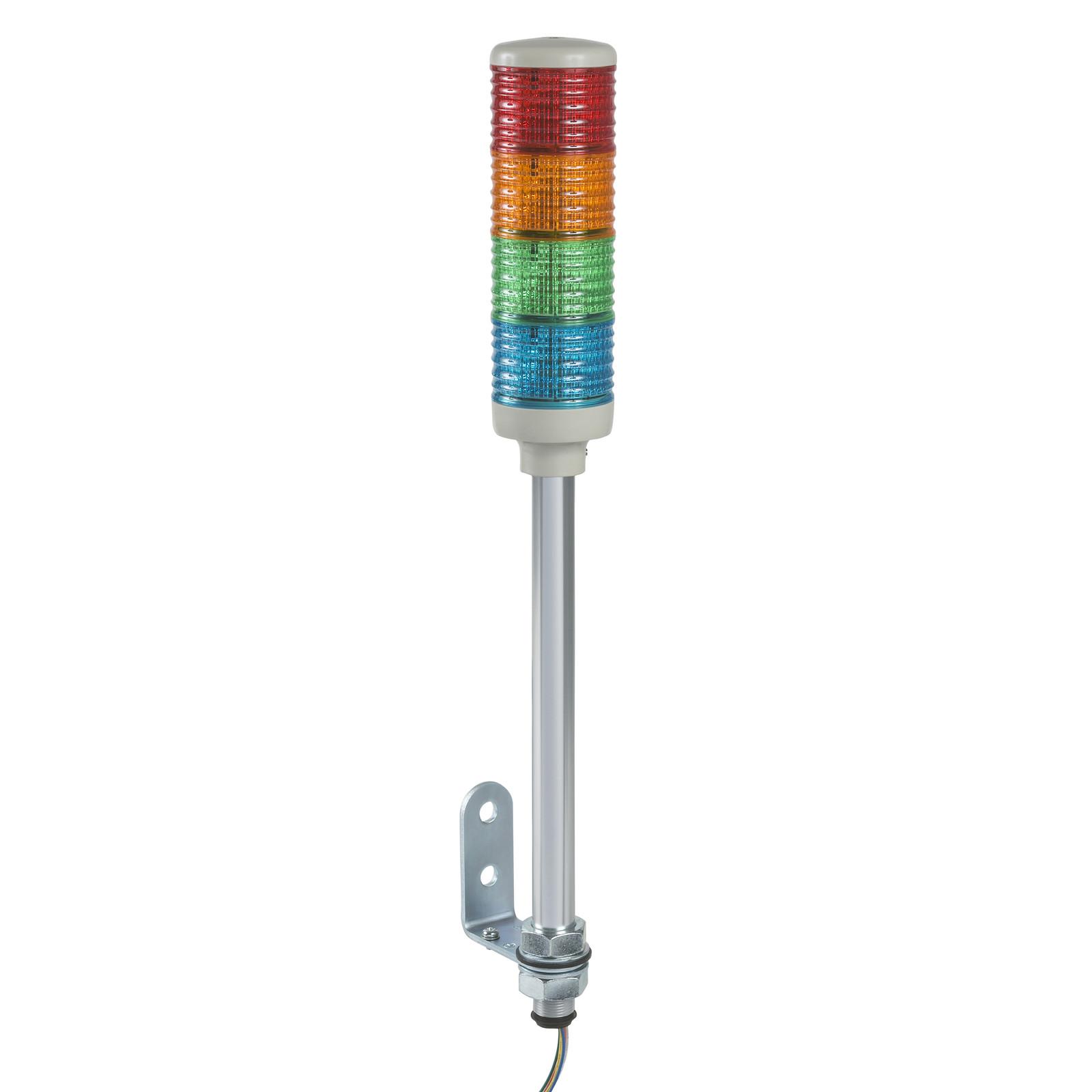 Harmony XVC, Monolithic precabled tower light, plastic, red orange green blue, Ø60, tube mounting, steady, IP23, 24 V AC/DC
