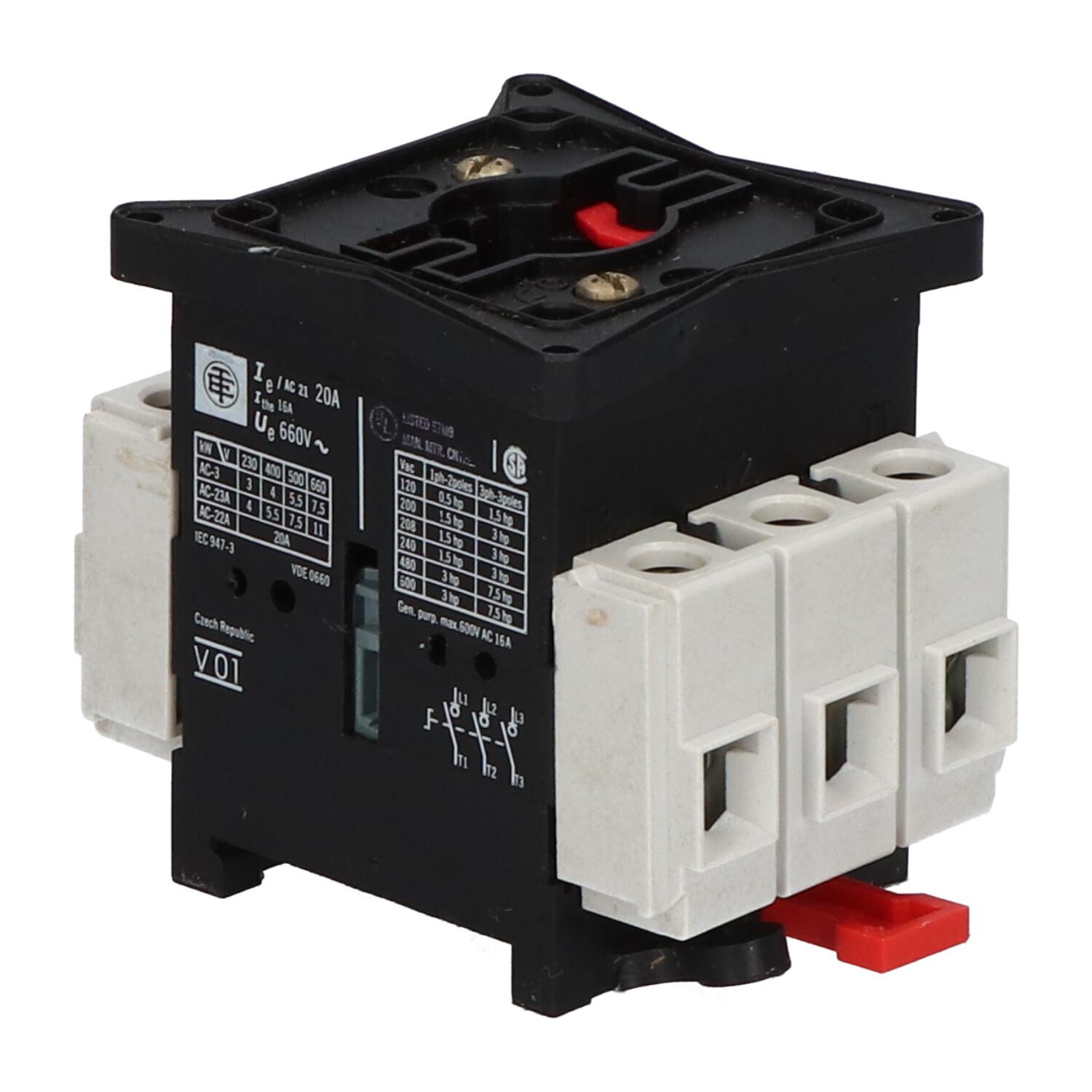 Switch body,TeSys Control,3 poles,20A