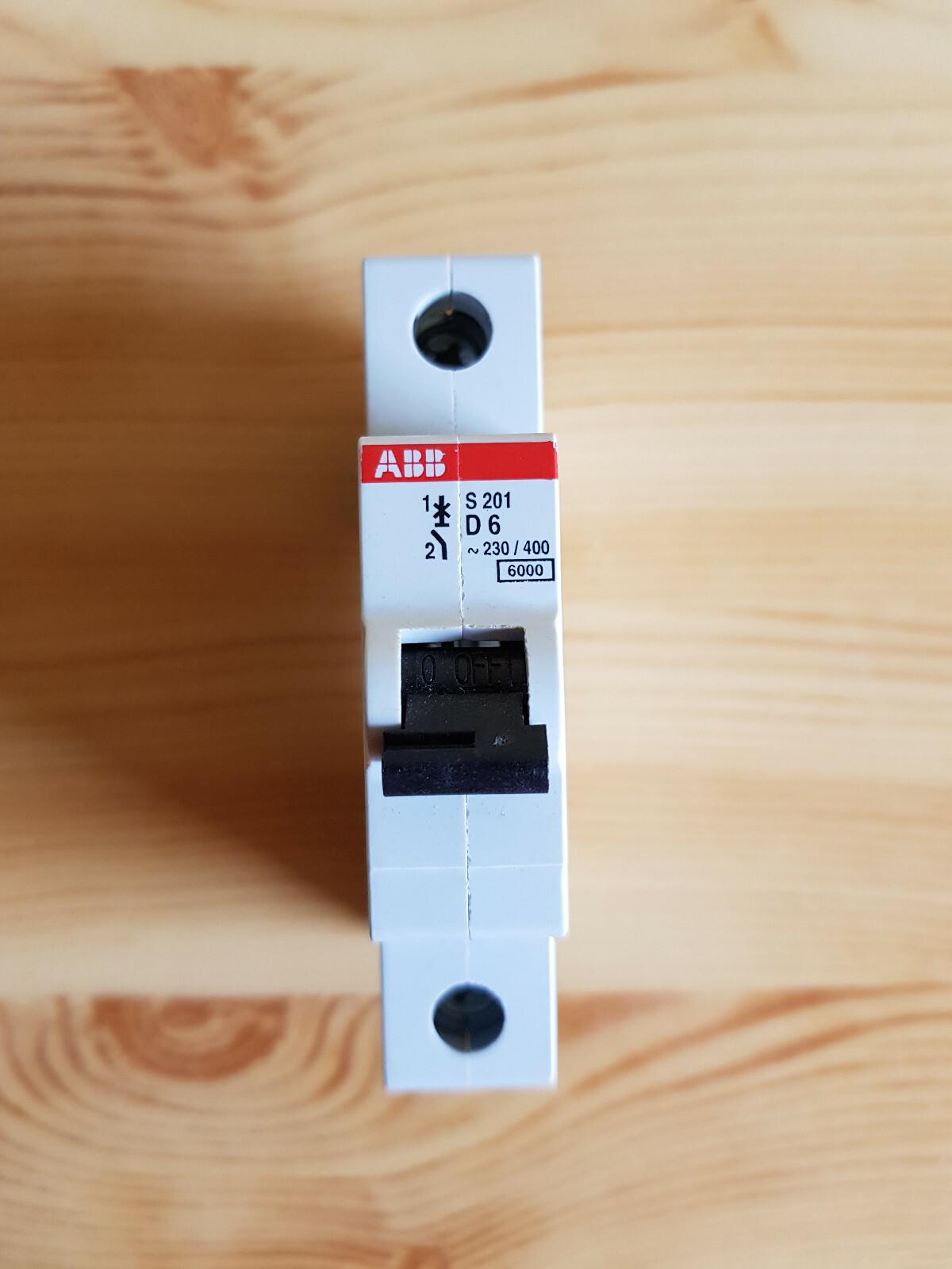 S201-D6 Miniature Circuit Breaker - 1P - D - 6 A