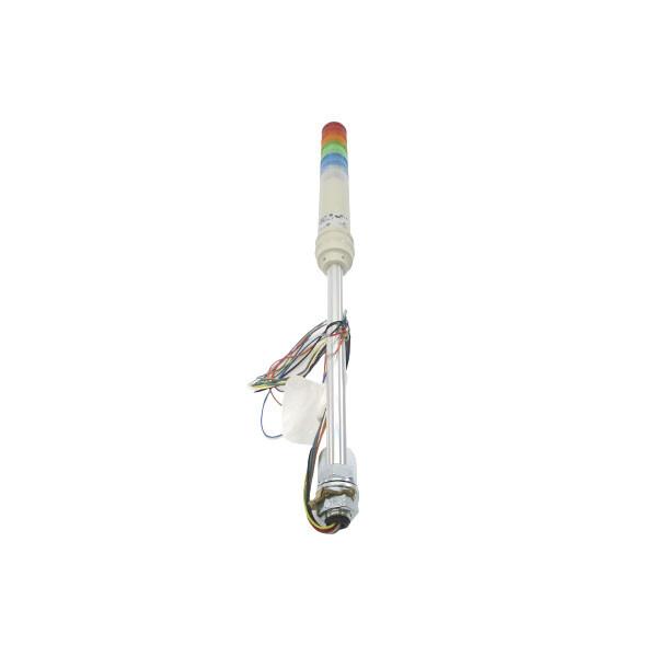 Harmony XVC, Monolithic precabled tower light, plastic, red orange green blue clear, Ø40, tube mounting, steady or flashing, buzzer, IP23, 24 V AC/DC