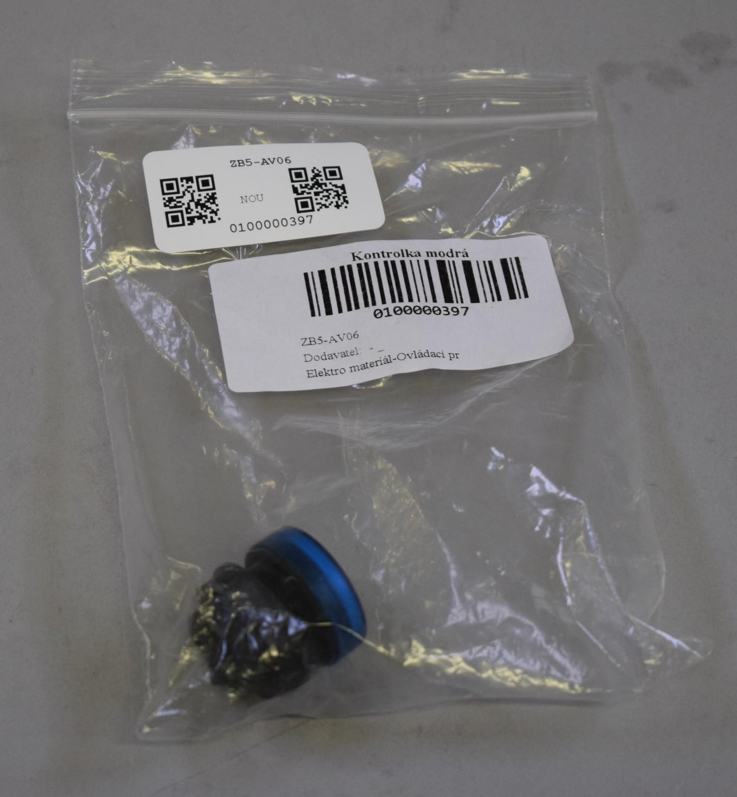 Head for pilot light, Harmony XB5, blue, 22mm, with grooved lens, integral LED