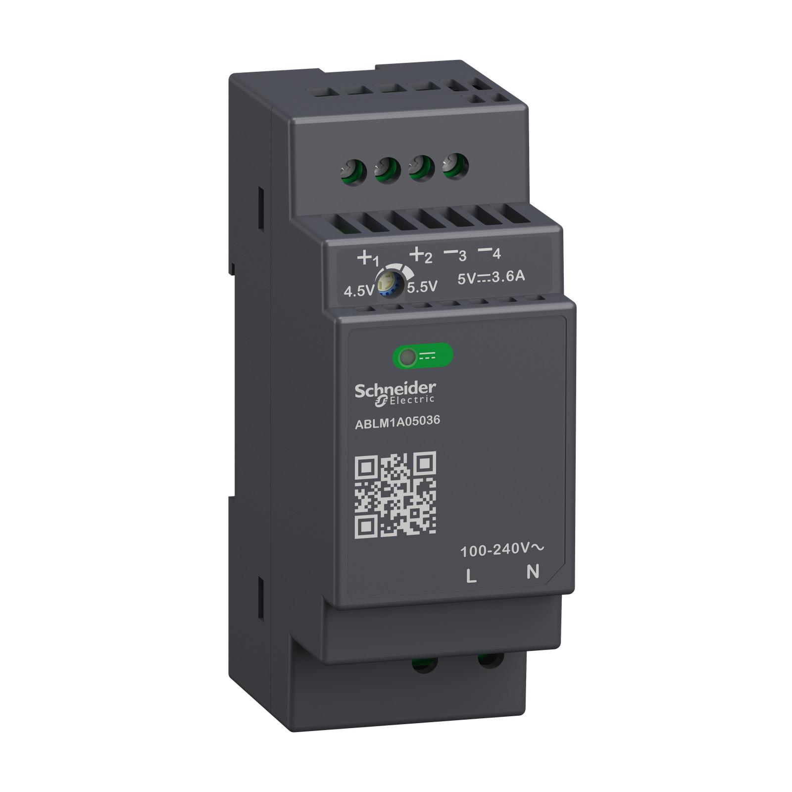 Regulated Power Supply, 100 to 240V AC, 5V, 3.6A, single phase, Modular
