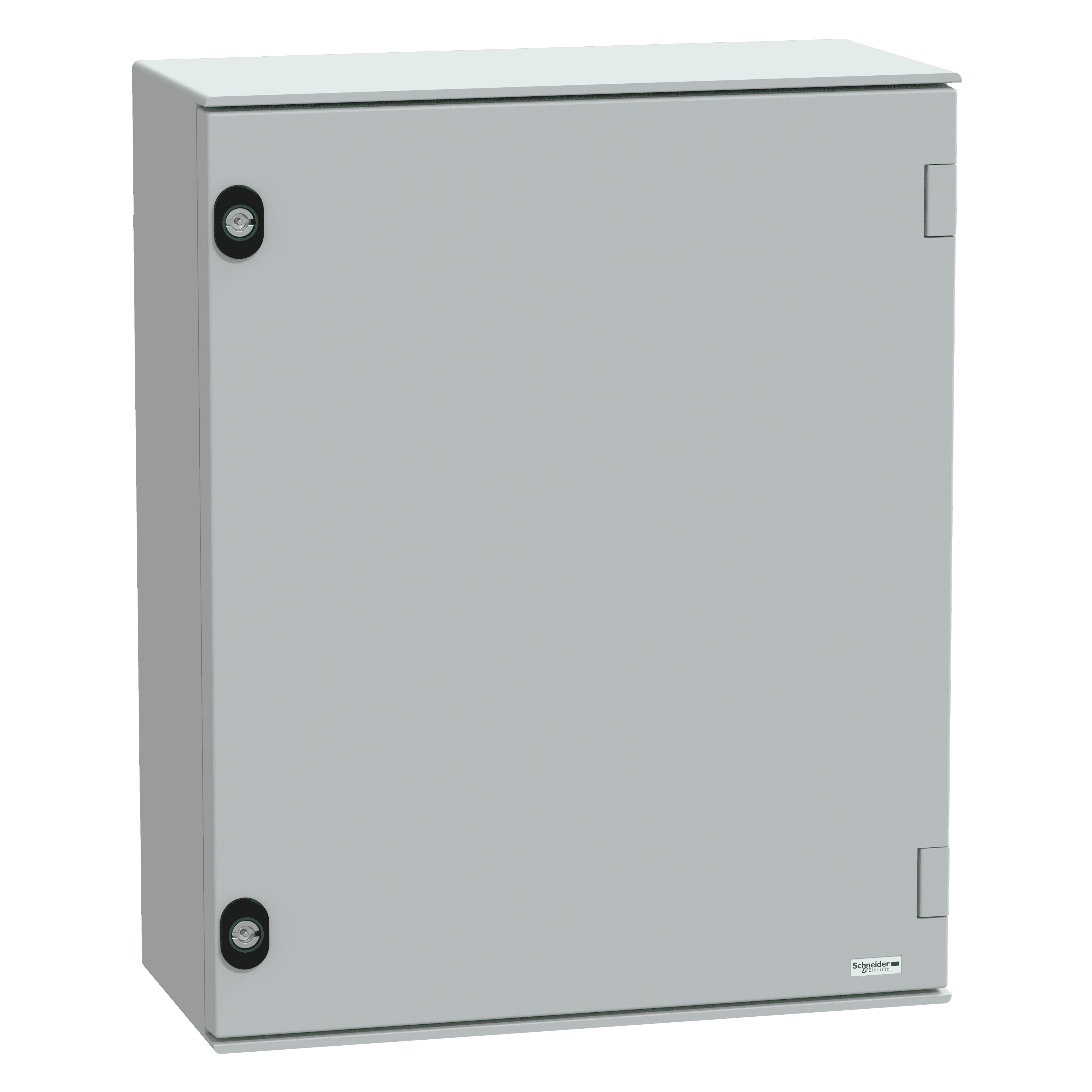 Wall mounted polyester enclosure, Thalassa PLM, plain door, with metallic plate, 530x430x200mm, IP66, IK10, RAL 7035