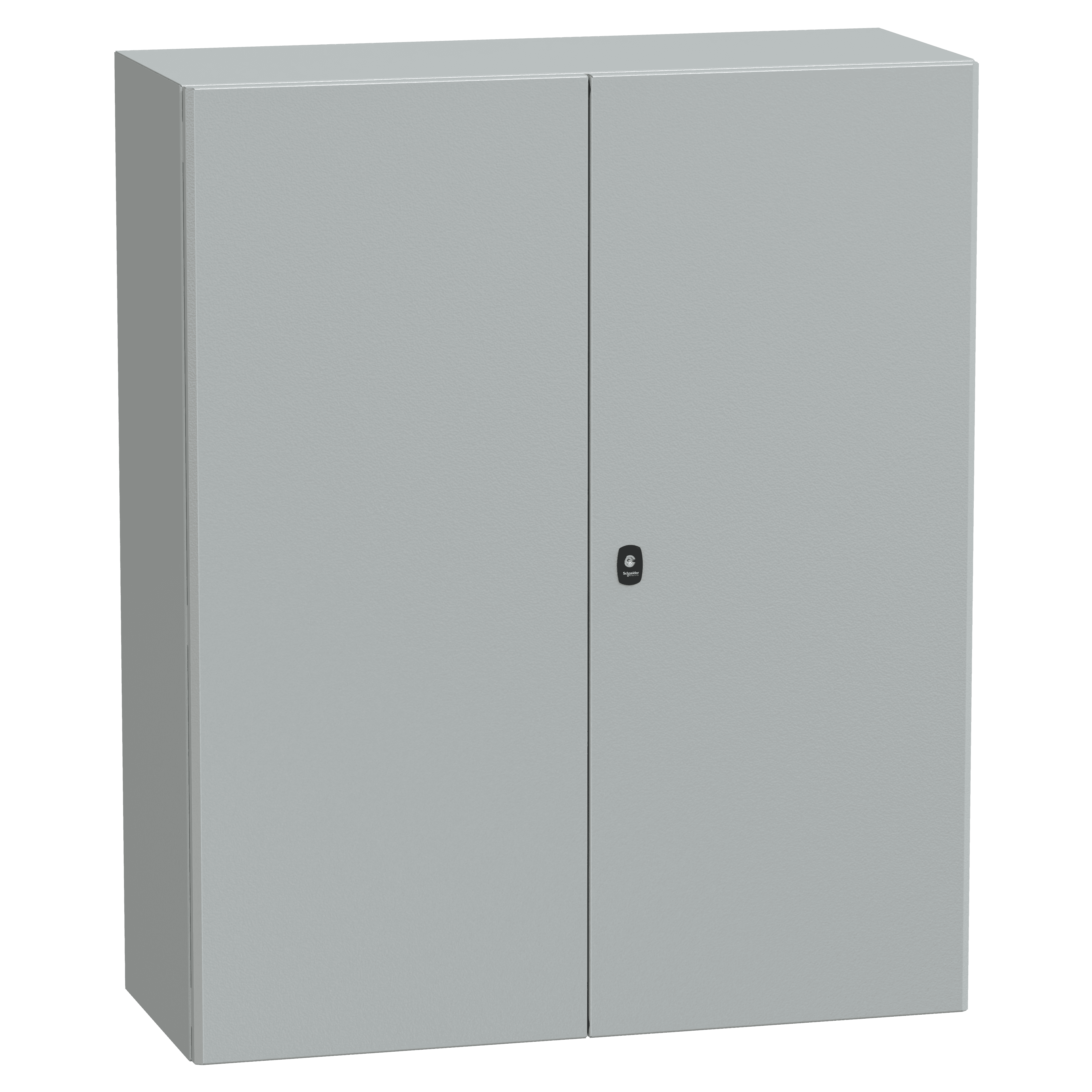 Wall mounted steel enclosure, Spacial S3D, double plain door, with mounting plate, 1200x1000x400mm, IP55, IK10