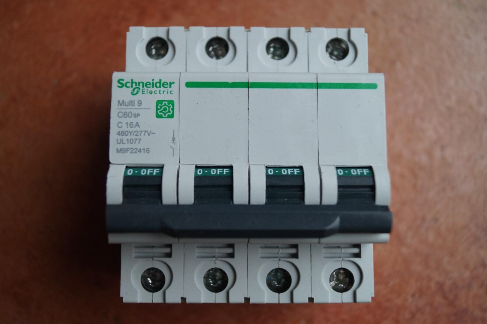 Miniature circuit breaker (MCB), Multi9 C60SP, 4P, 16A, C curve, 10kA (UL1077), 10kA (IEC/EN 60947-2)