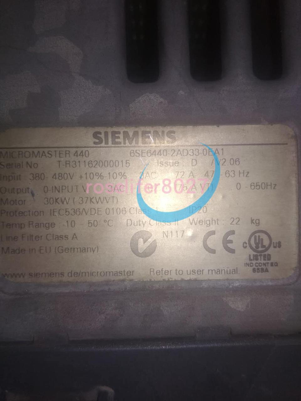 ONE INVERTER 6SE6440-2AD33-0EA1 6SE6 440-2AD33-0EA1
