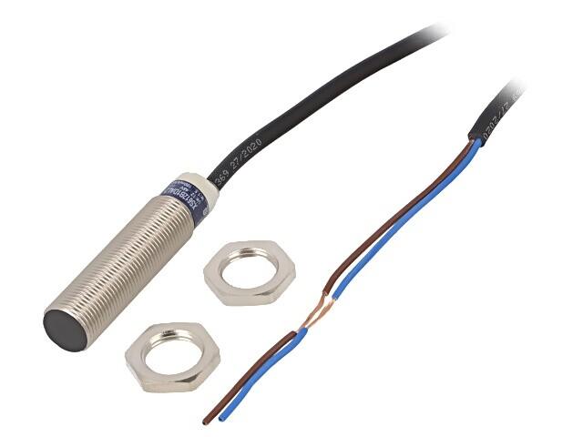 Inductive proximity sensors XS, inductive sensor XS6 M12, L54mm, brass, Sn4mm, 12...48 VDC, cable 2 m