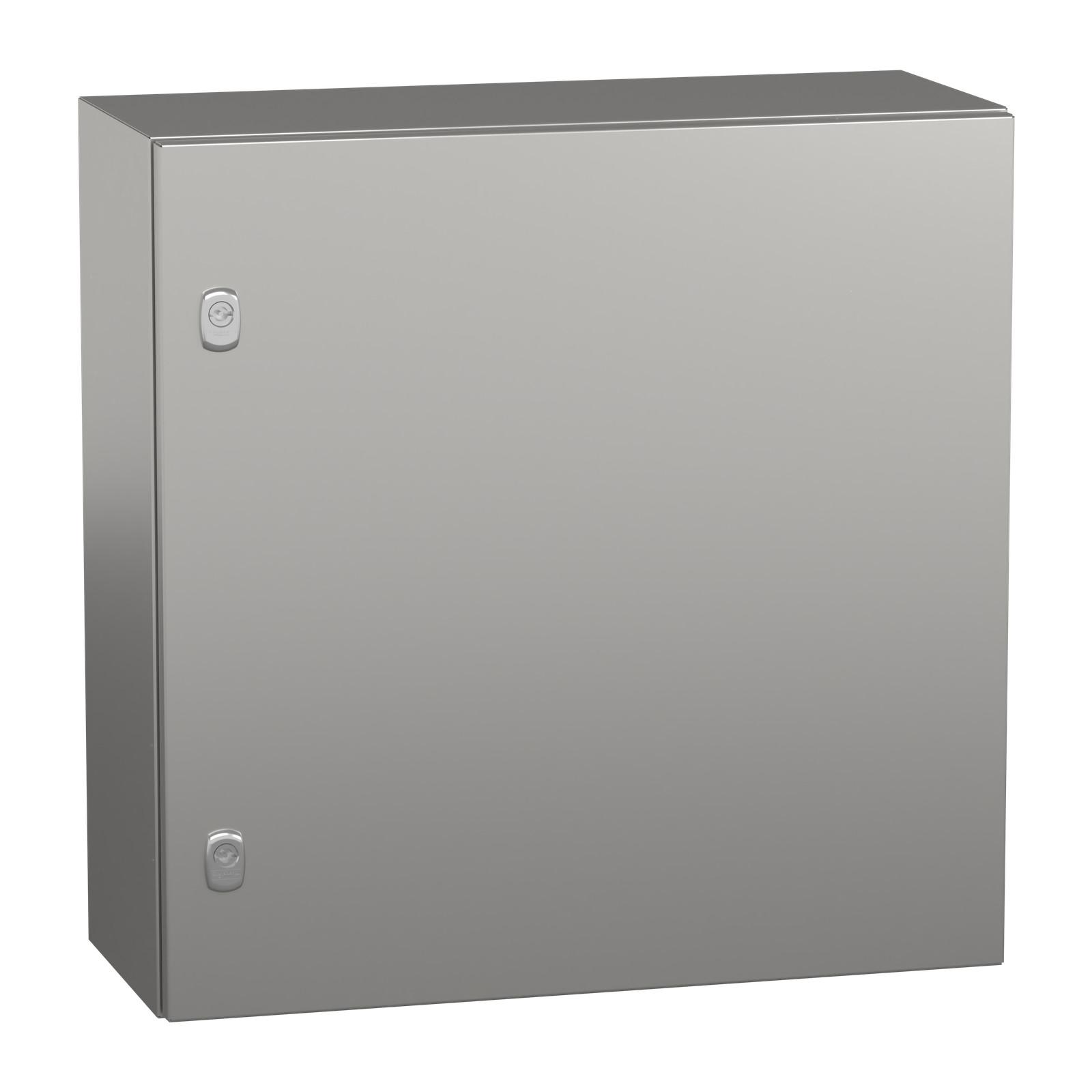 Wall mounted enclosure, Spacial S3X, stainless steel 304L, plain door, 600x600x250mm, IP66