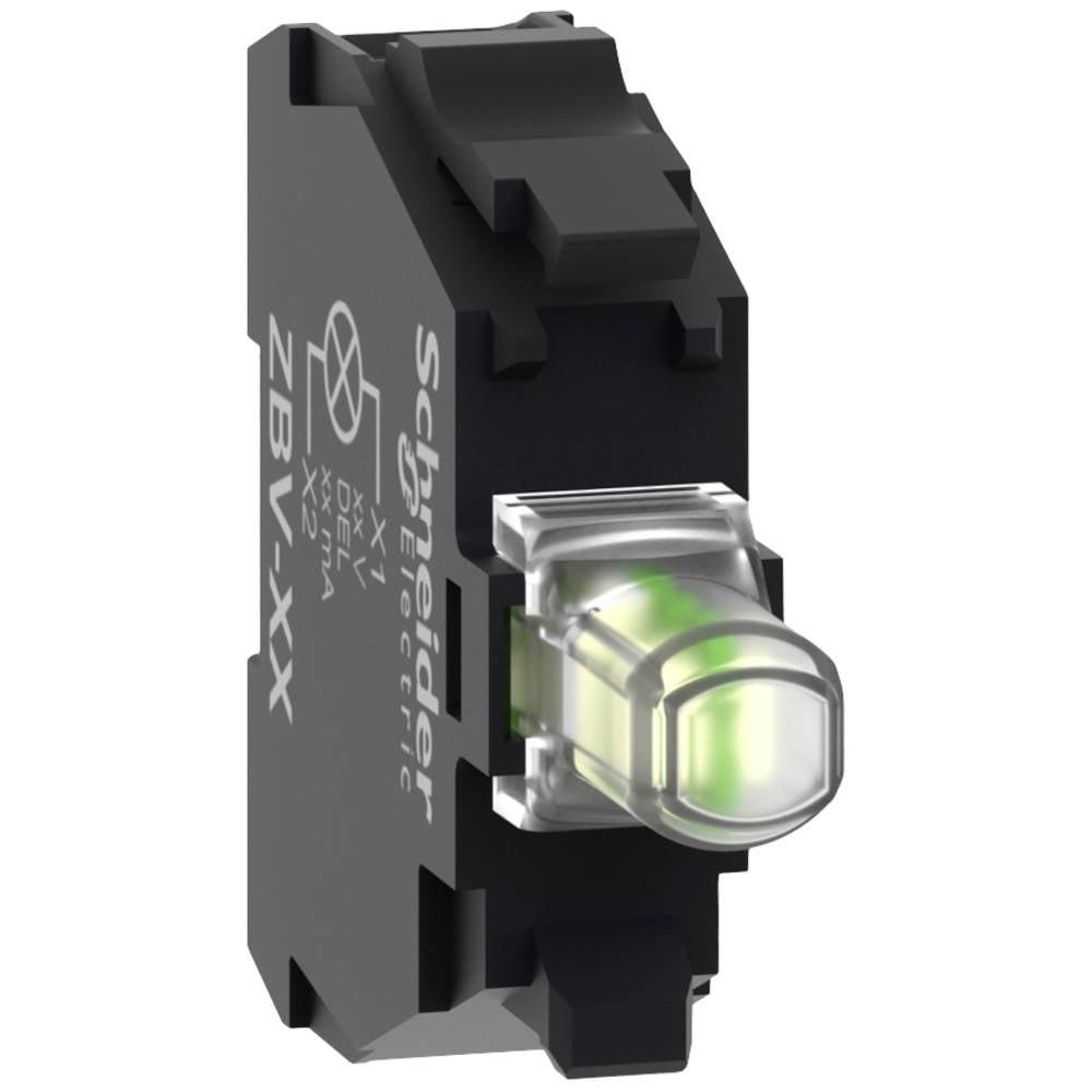 Light block, Harmony XB4 XB5, white, for head 22mm, universal LED, screw clamp terminals, 24V AC DC