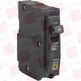 Mini circuit breaker, QO, 20A, 1 pole, 120/240VAC, 10kA, high density discharge, plug in mount