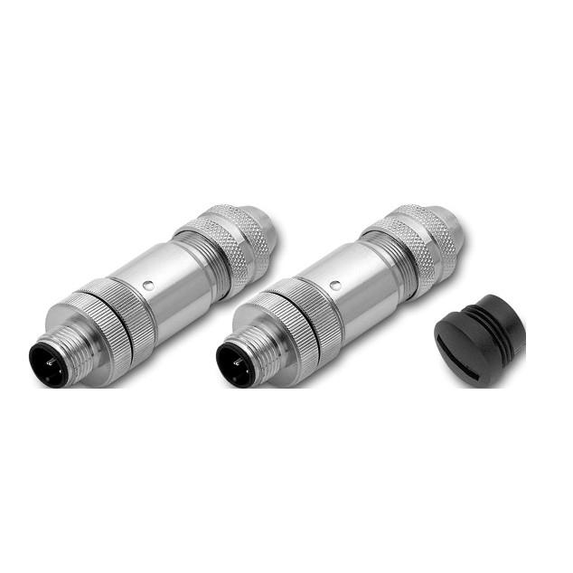 connector kit for assembly of EtherCAT cables-2 male connector M12 4 pin+cap M12
