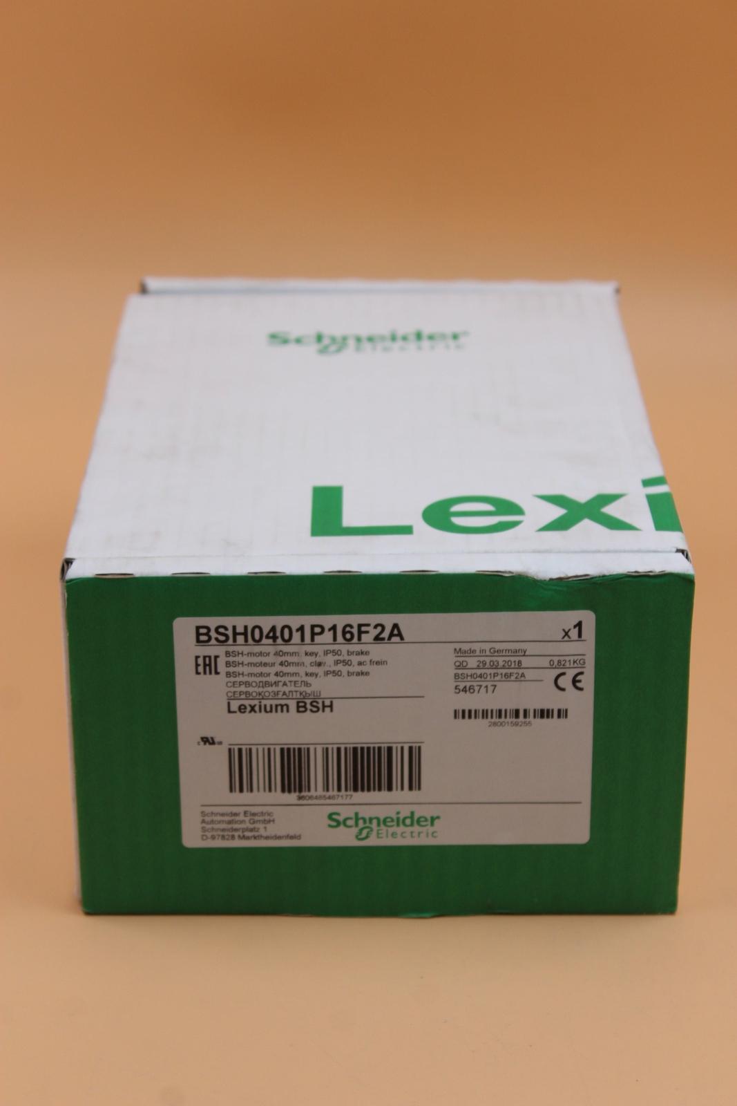 AC servo motor BSH, Lexium 32, 0.21N.m, 9000rpm, keyed shaft, with brake, IP50