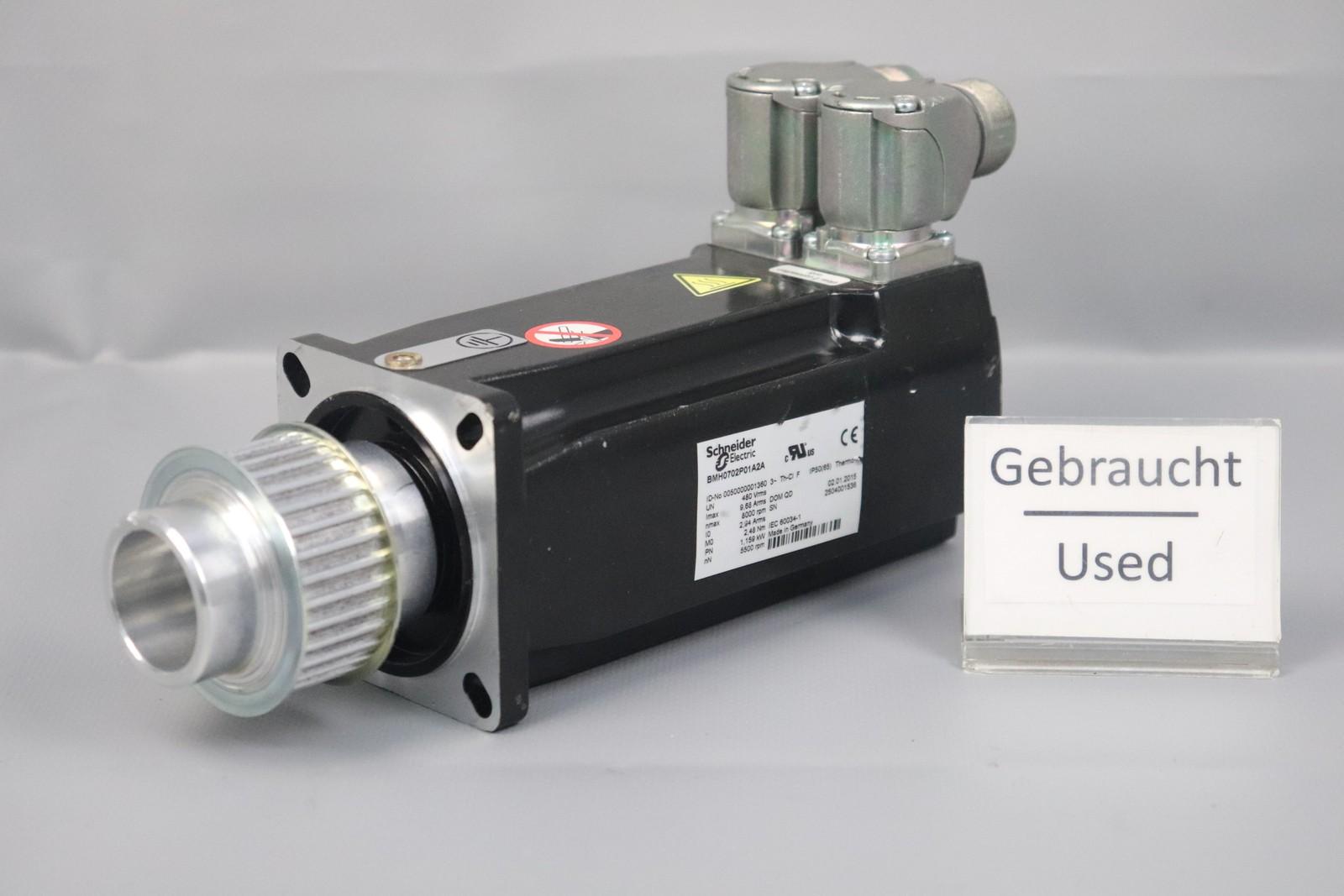 servo motor BMH, Lexium 32, 2.5Nm, 8000rpm, untapped shaft, without brake, IP54, 128bit encoder, 3 phapses