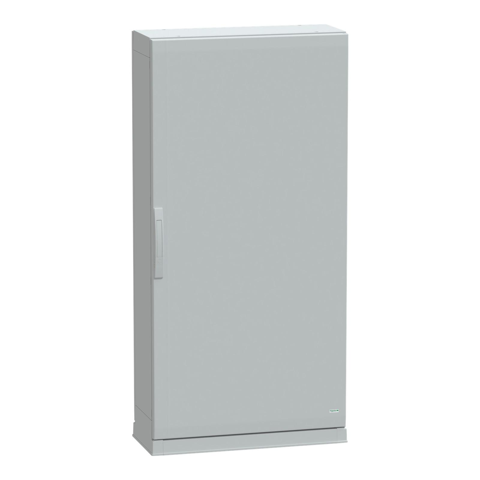Floor standing polyester enclosure, Thalassa PLA, plain door, open bottom, 1500x750x320mm, IP54, IK10