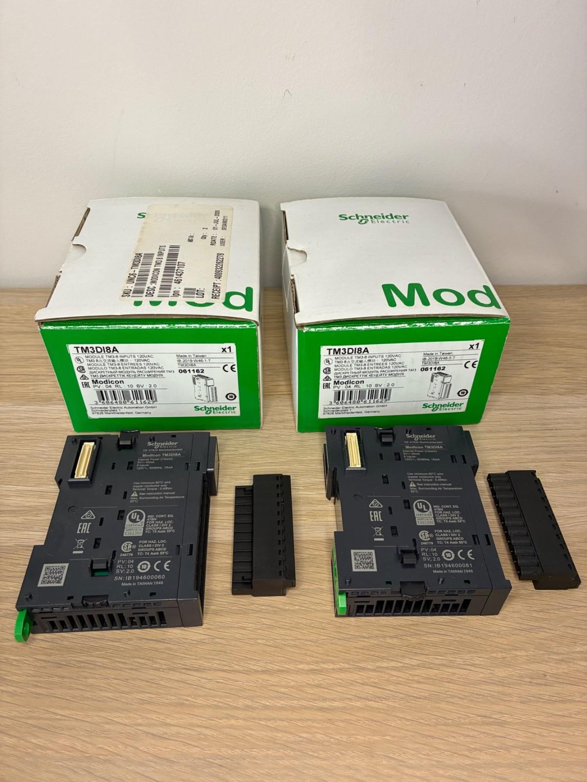discrete input module, Modicon TM3, 8 inputs, screw, 120V AC