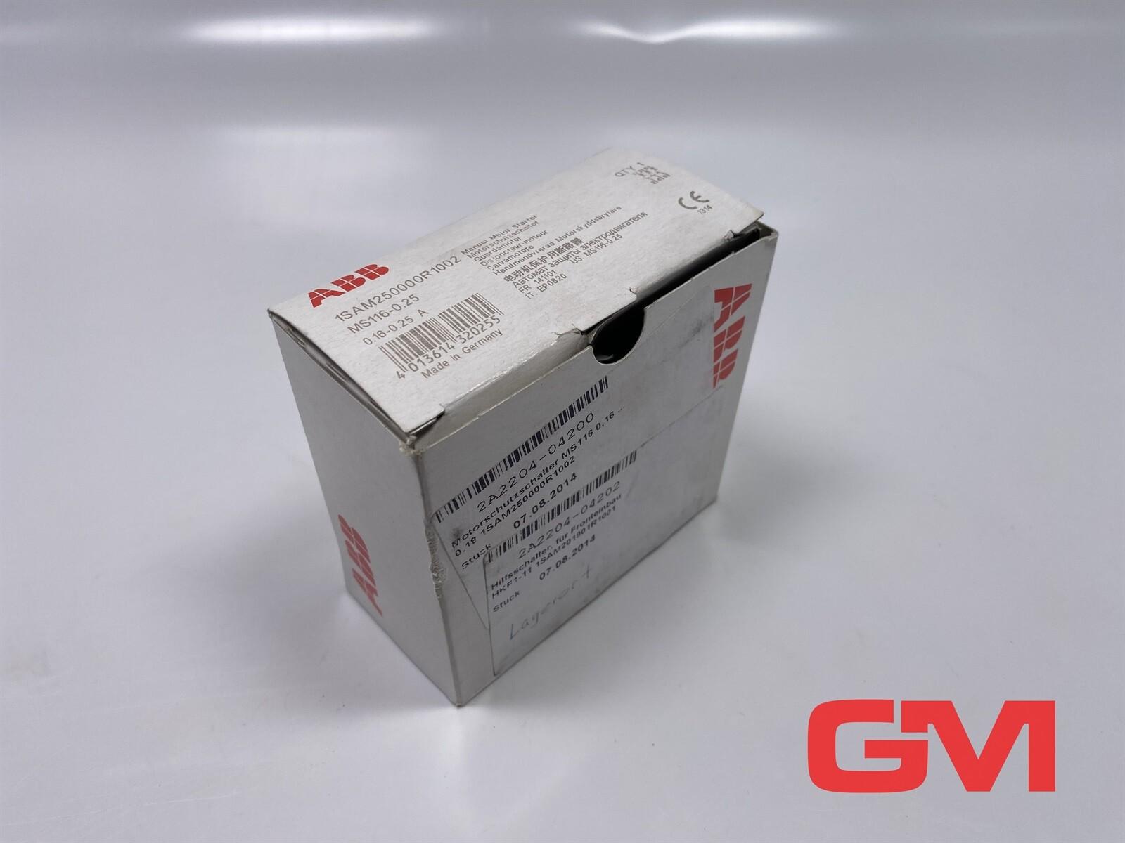 MS116-0.25 Manual Motor Starter 0.16 ... 0.25 A