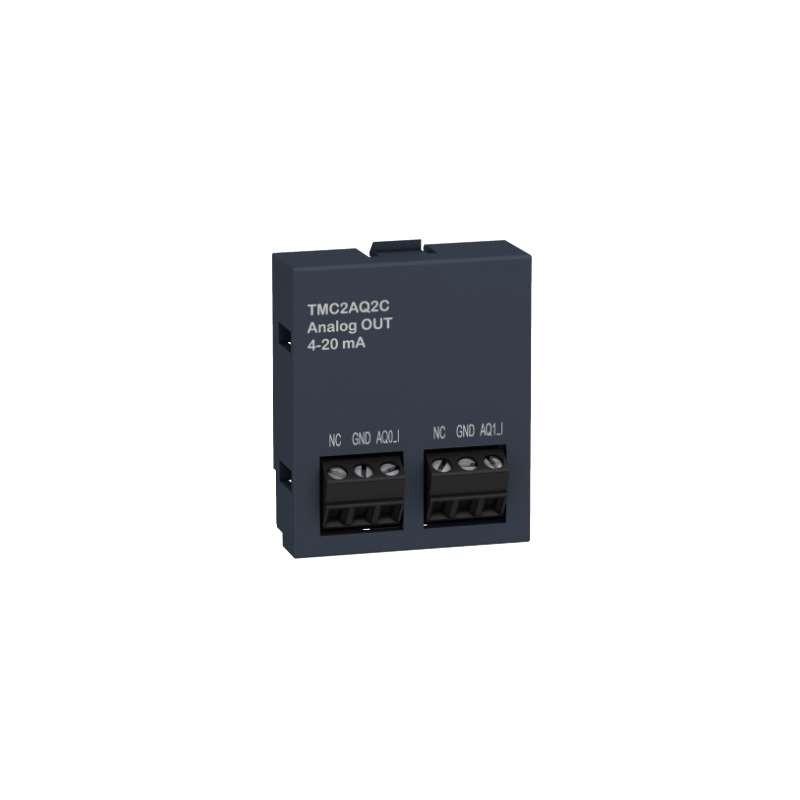 analogue output cartridge, Modicon M221, 2 analog current outputs, IO extension