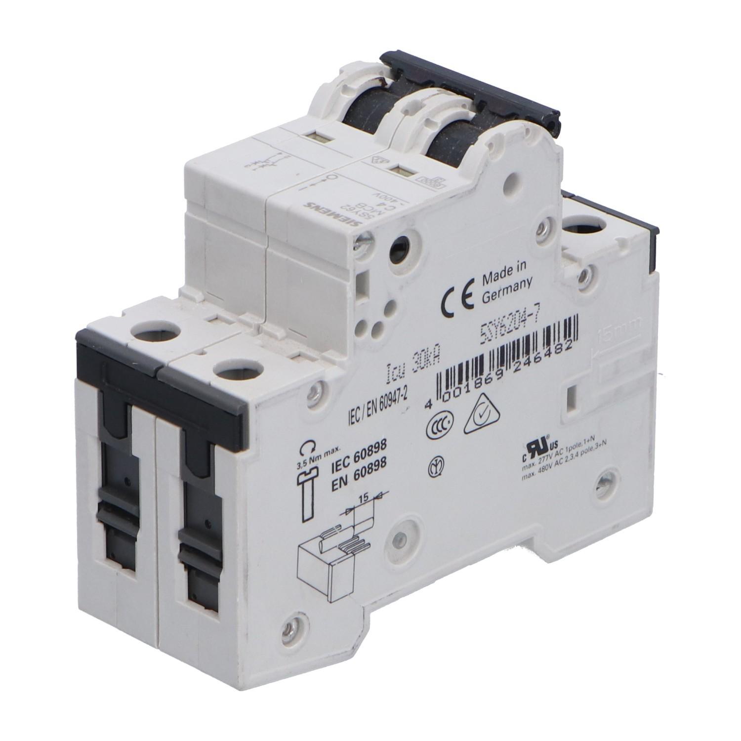 SUP PTOR 5SY6 2P 480V 4A 5K C-TRIP