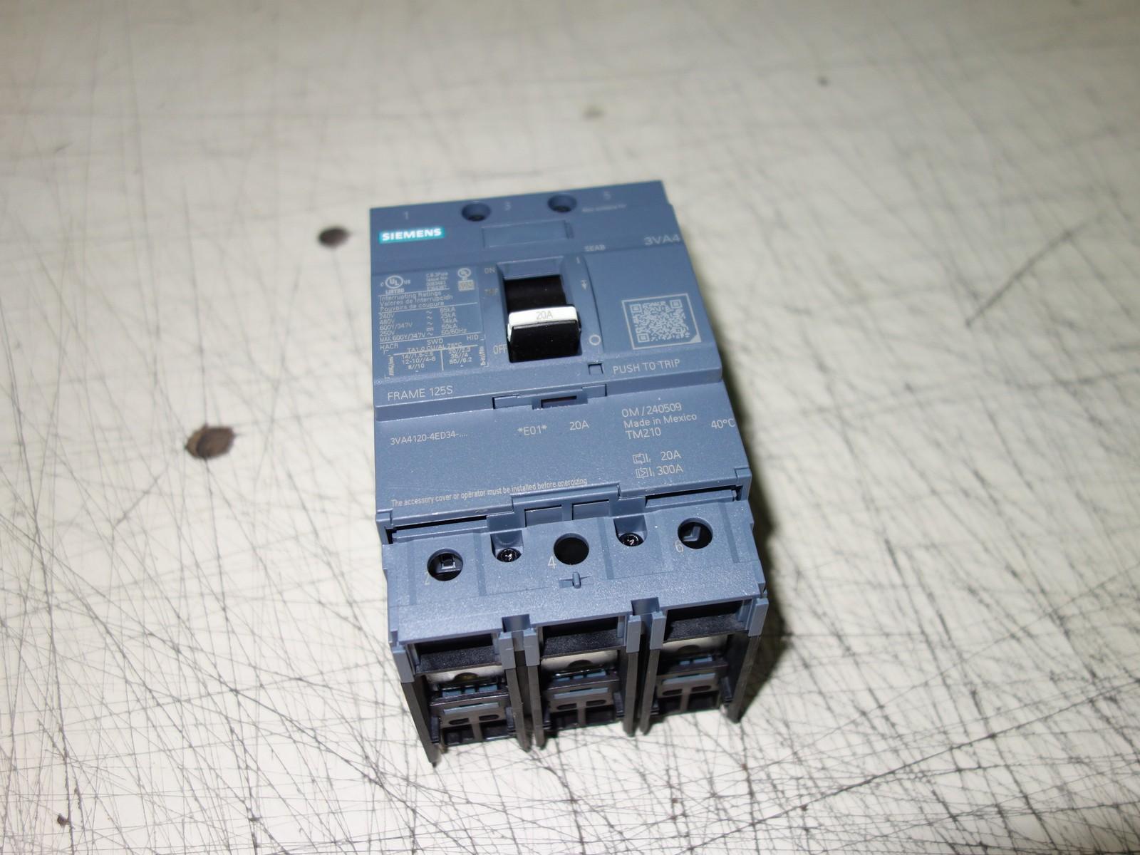 BRKR 3VA41 3P 20A 25KA FTFM LOAD