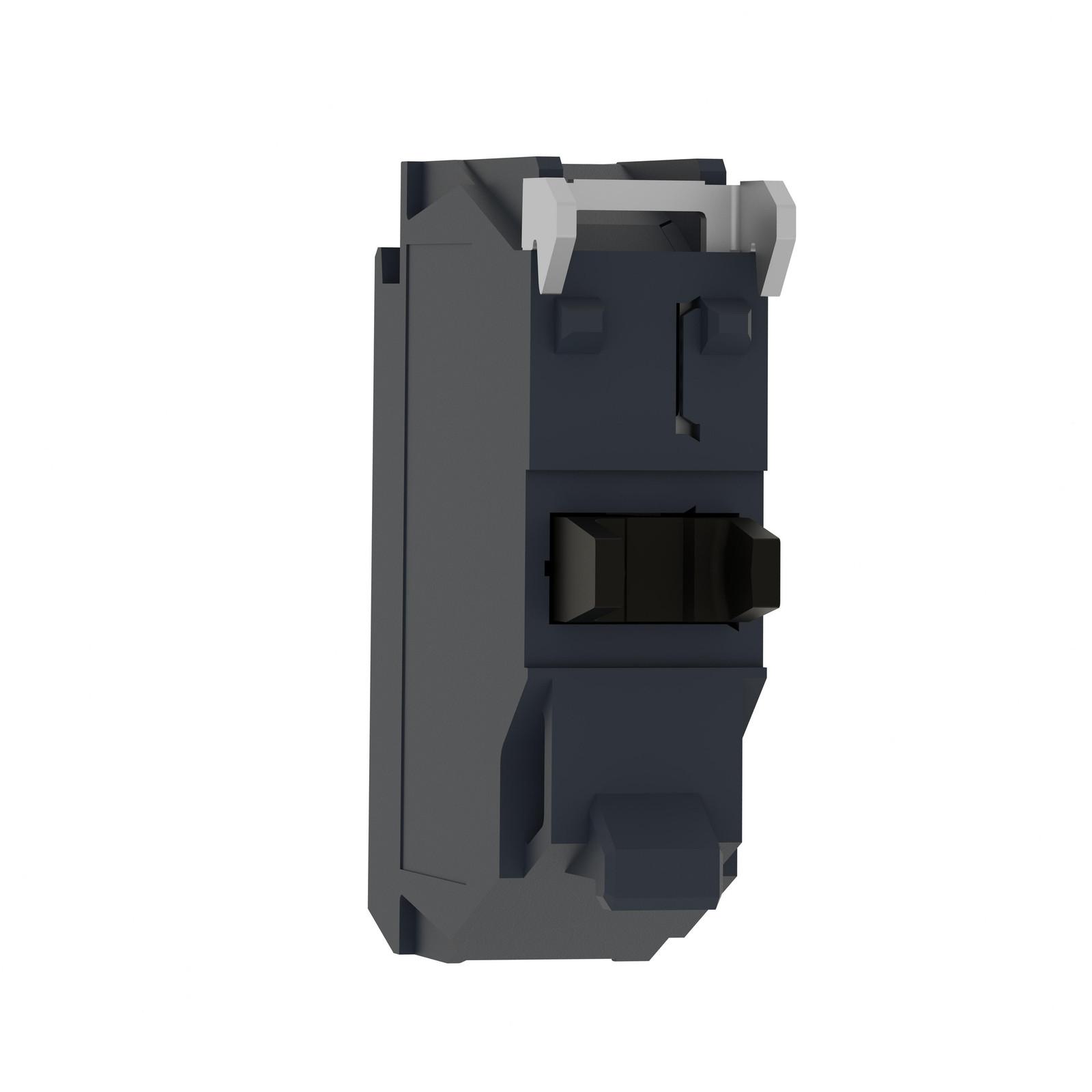 Single contact block, Harmony XB4, silver alloy, gold flashed, screw clamp terminal, dusty environment, 1NO