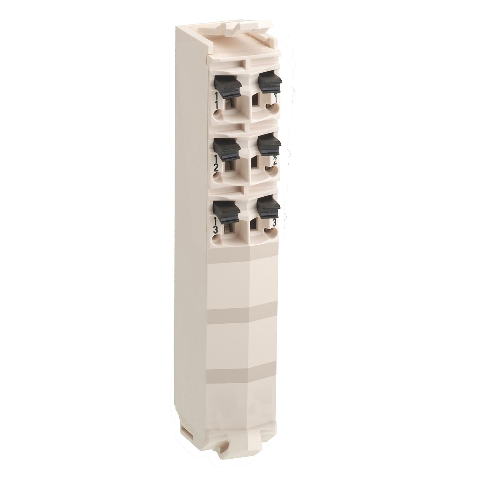 Modicon TM5, terminal block, 6 contacts, white, quantity 1