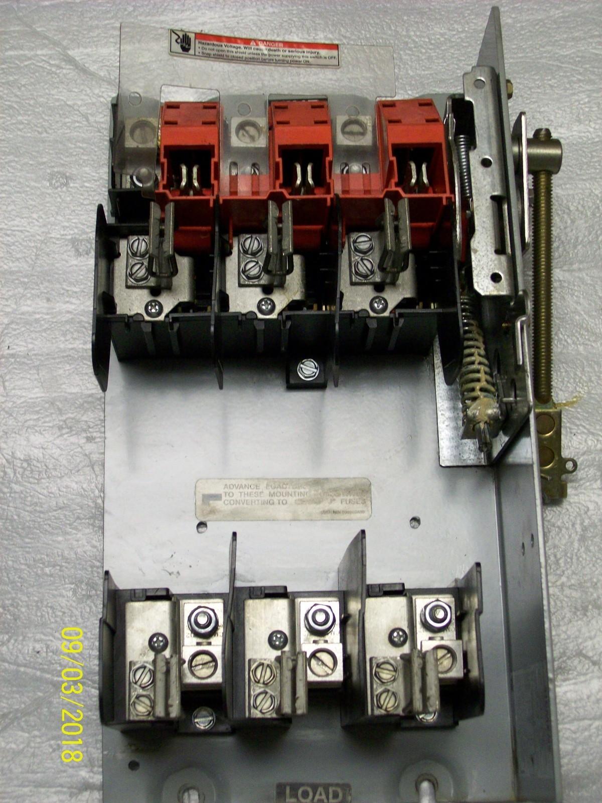 100A 600V 3P FUS VBII DISC SW PNL MTG