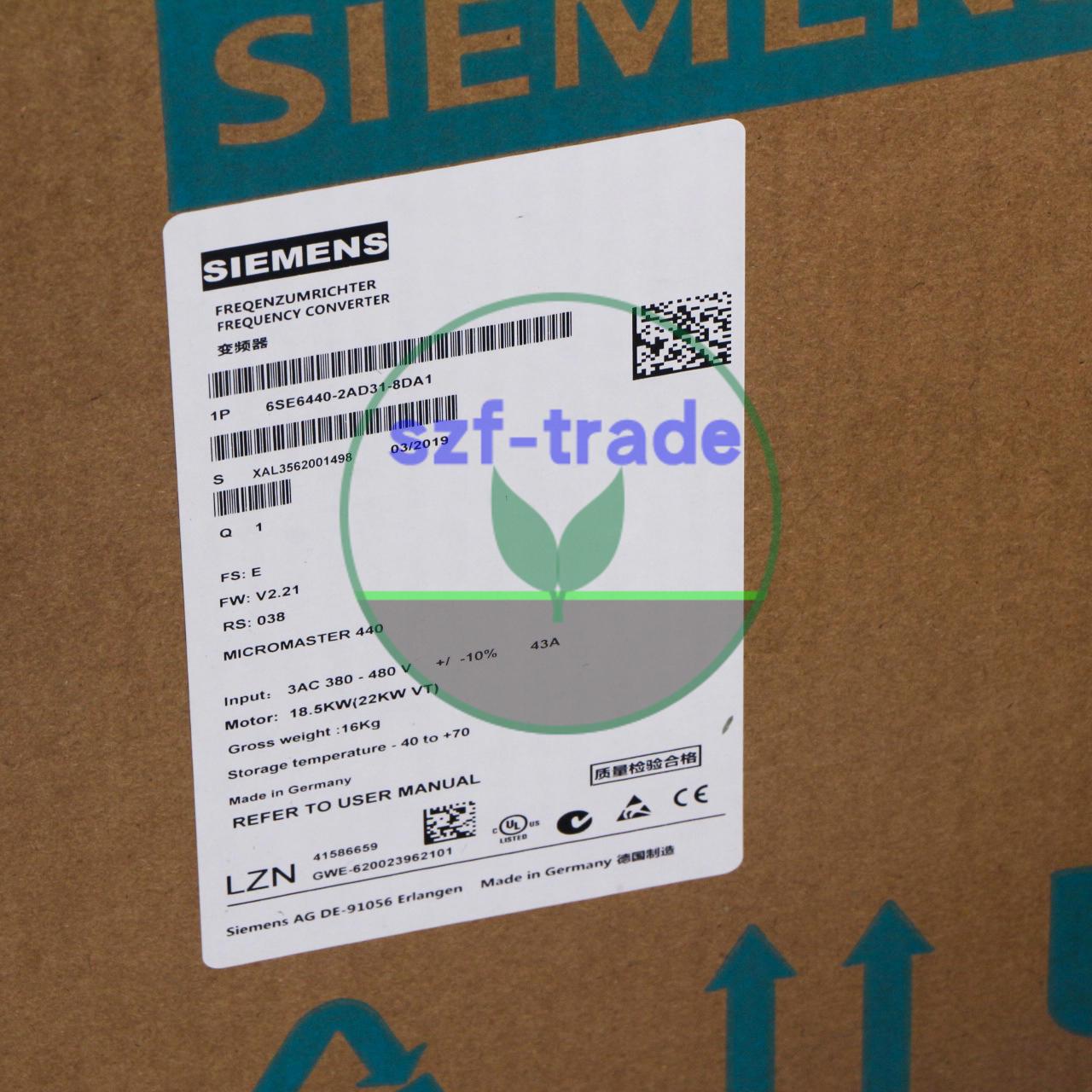 6SE6440-2AD31-8DA1 6SE6 440-2AD31-8DA1 380V 18.5KW