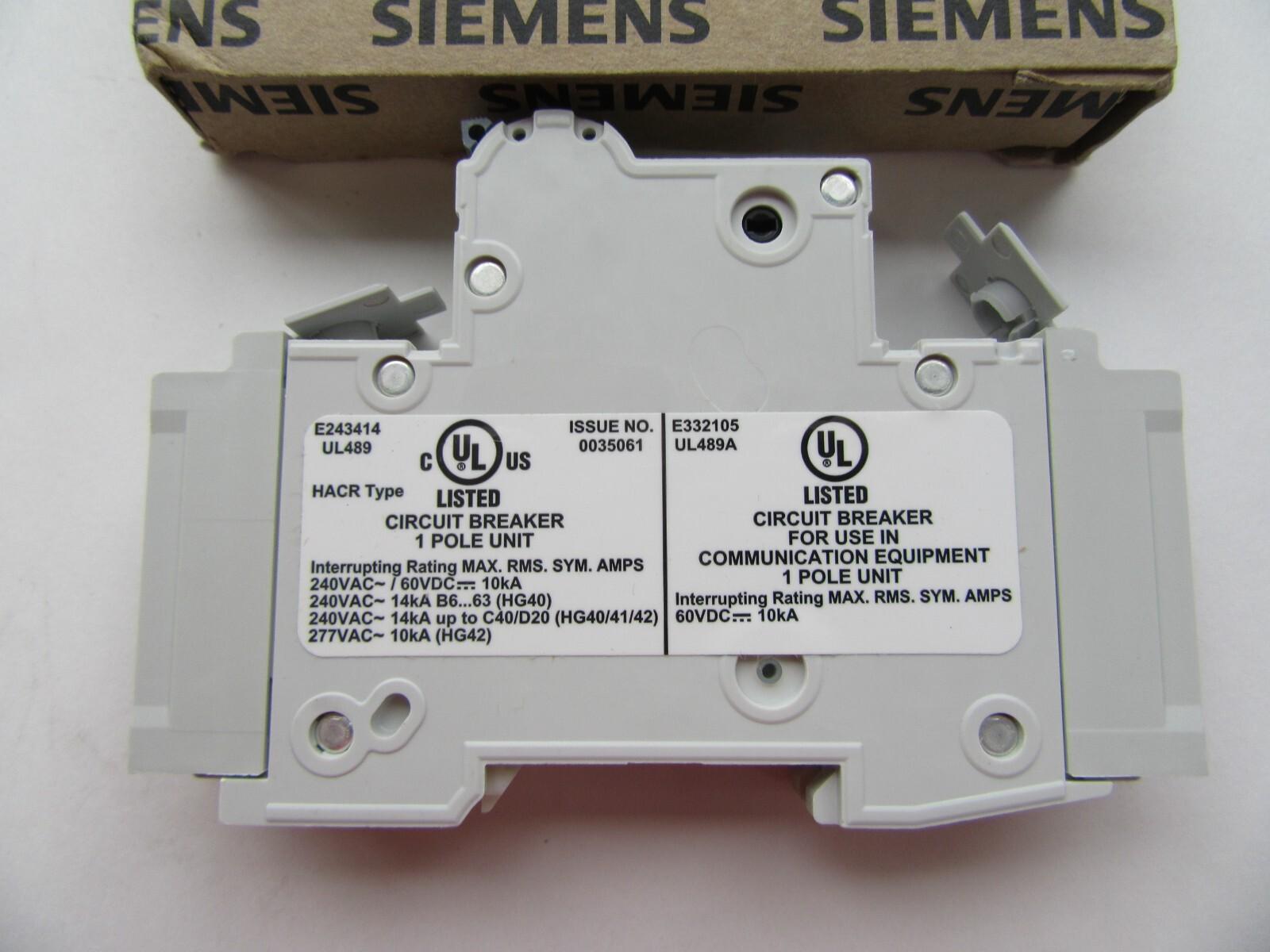 MCB 5SJ4 1P 240V 1.6A 14K C-TRIP