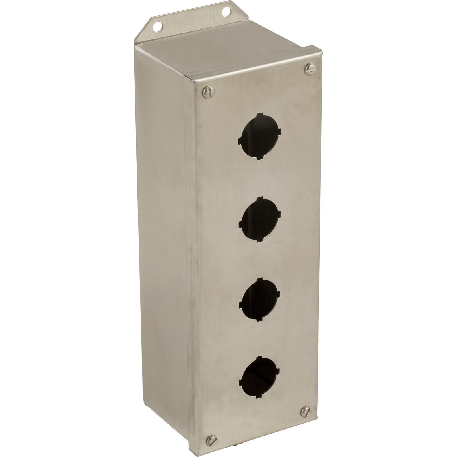 Empty enclosure control station, Harmony 9001K, Harmony 9001SK, stainless steel, 4 cut outs, 30mm