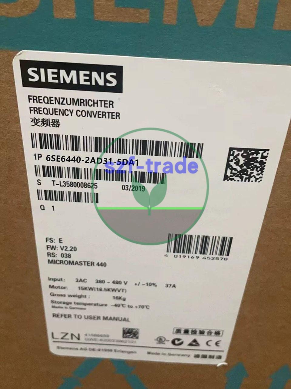 Frequency Converter 6SE6440-2AD31-5DA1 6SE6 440-2AD31-5DA1