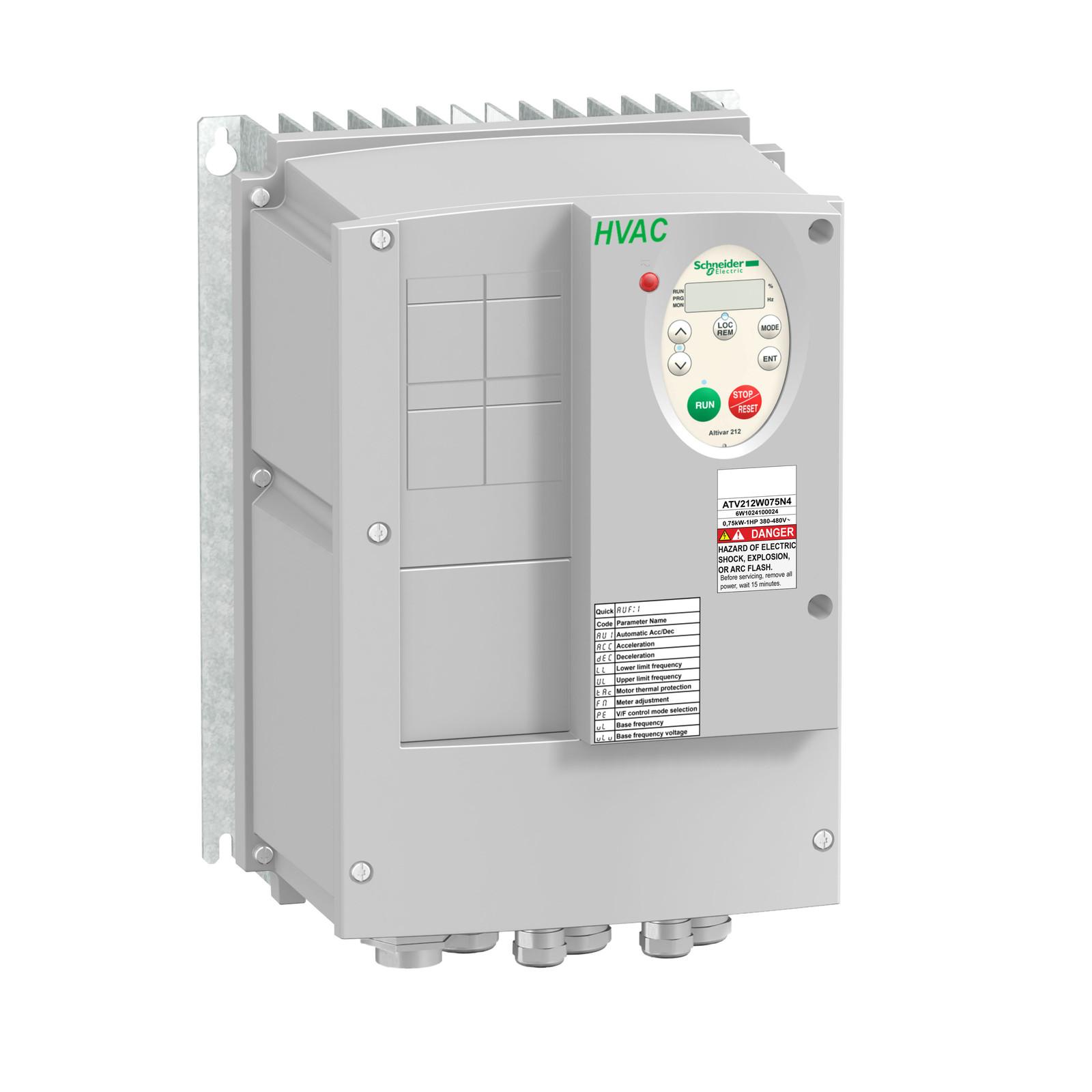 variable speed drive ATV212 - 2.2kW - 3hp - 480V - 3ph - EMC class C1 - IP55