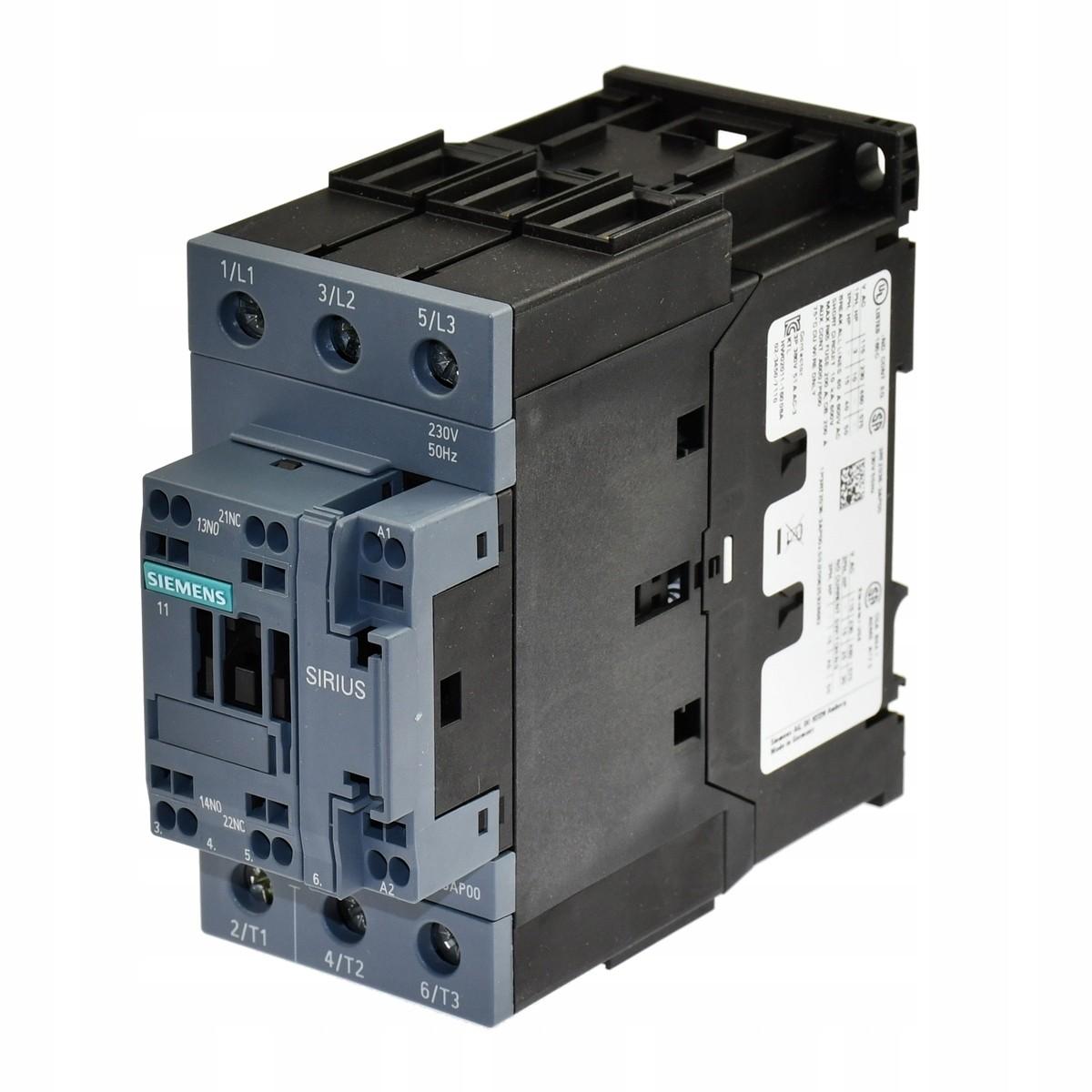 CONTACTOR S2 50A 230VAC SPRING 1NO/1NC