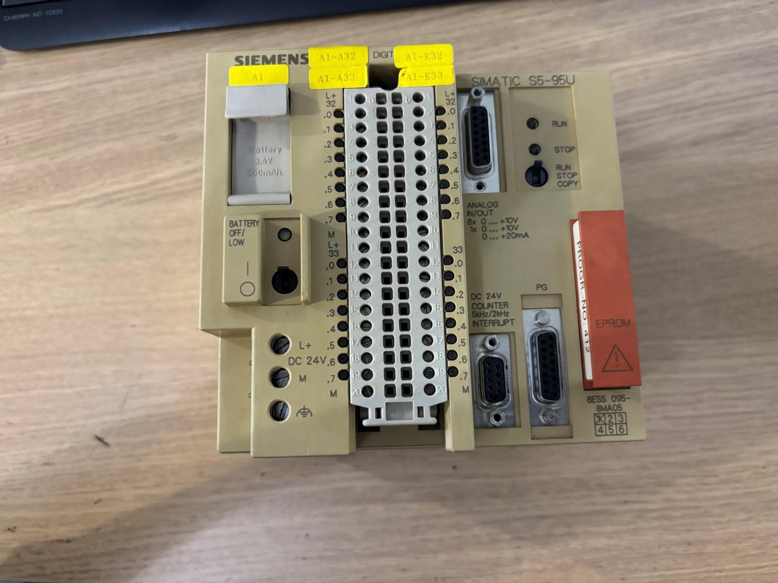 CPUS5-95U 6ES5 095-8MA05 avec eprom memory automate 6ES5 375-1LA21